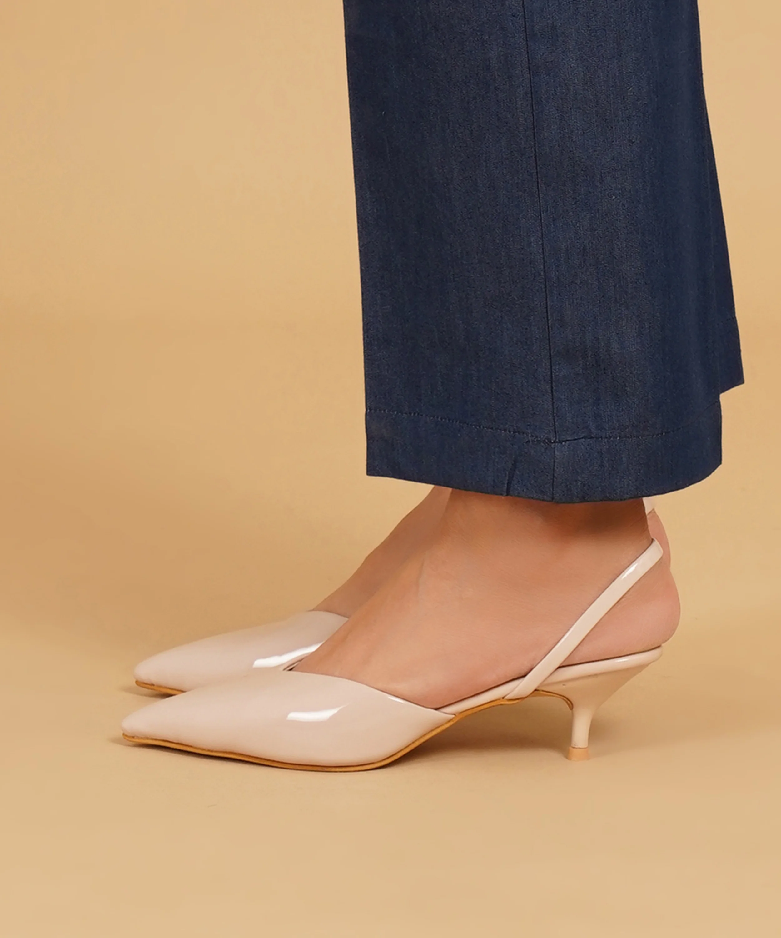 Closed Front Slingback Flats with Comfort Fit Design - Image 2