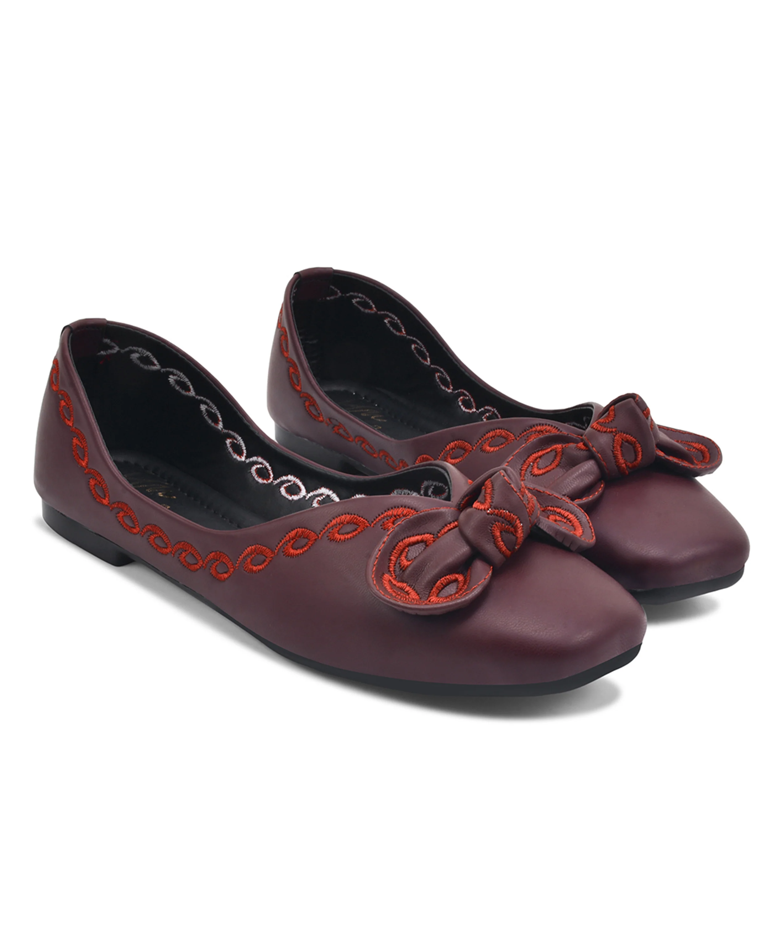 Closed-Toe Ballerina Flats with Bow Detail - Image 18
