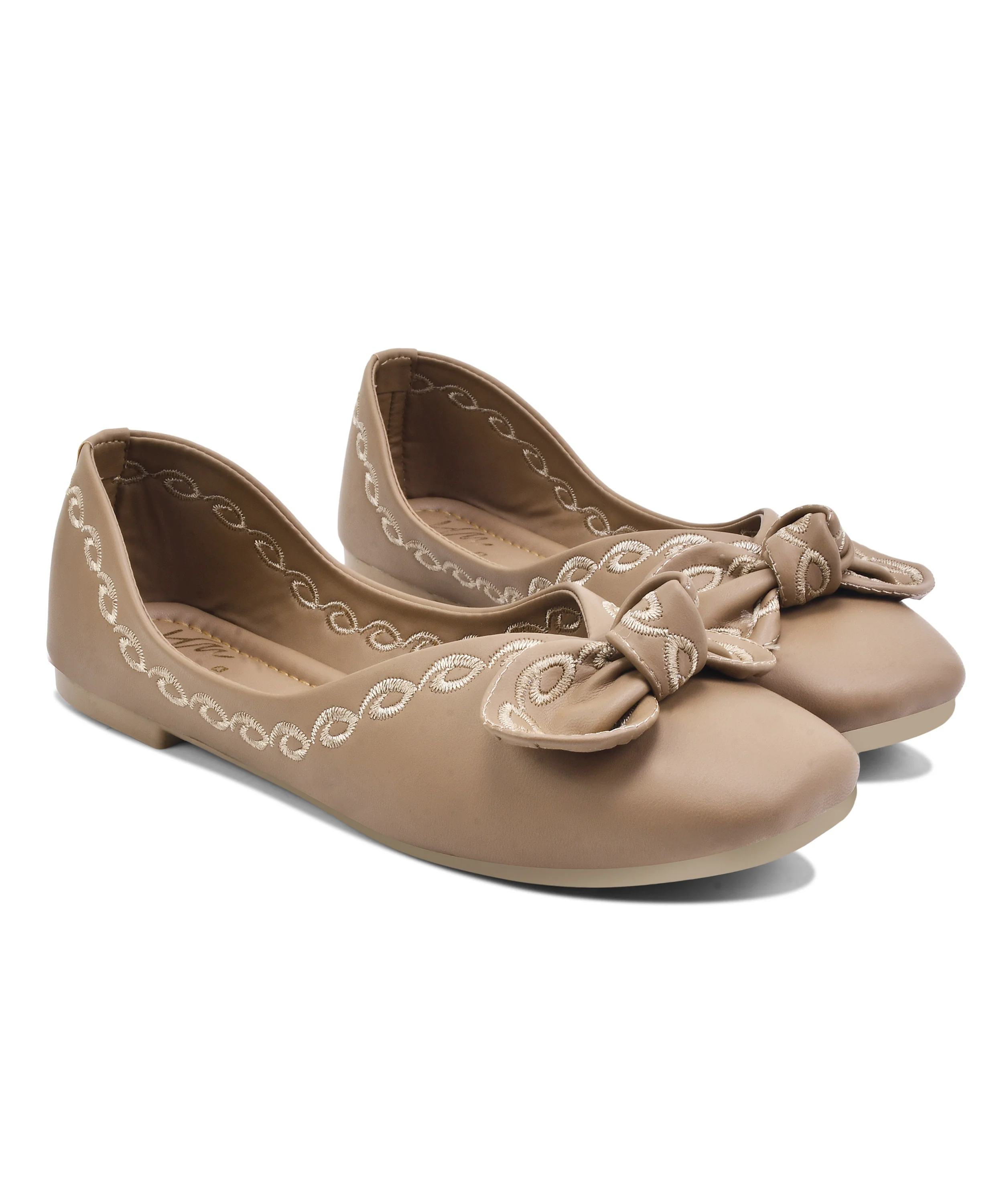 Closed-Toe Ballerina Flats with Bow Detail - Image 5