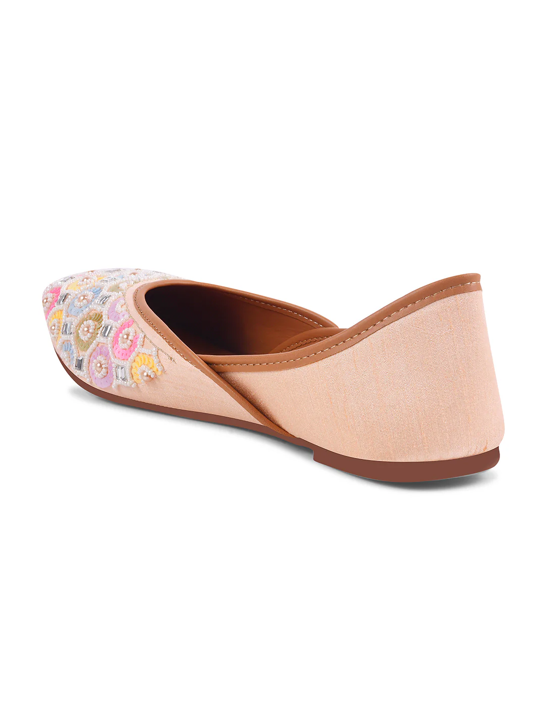 Colorful Handcrafted Traditional Jutti Flats with Soft Sole - Image 12
