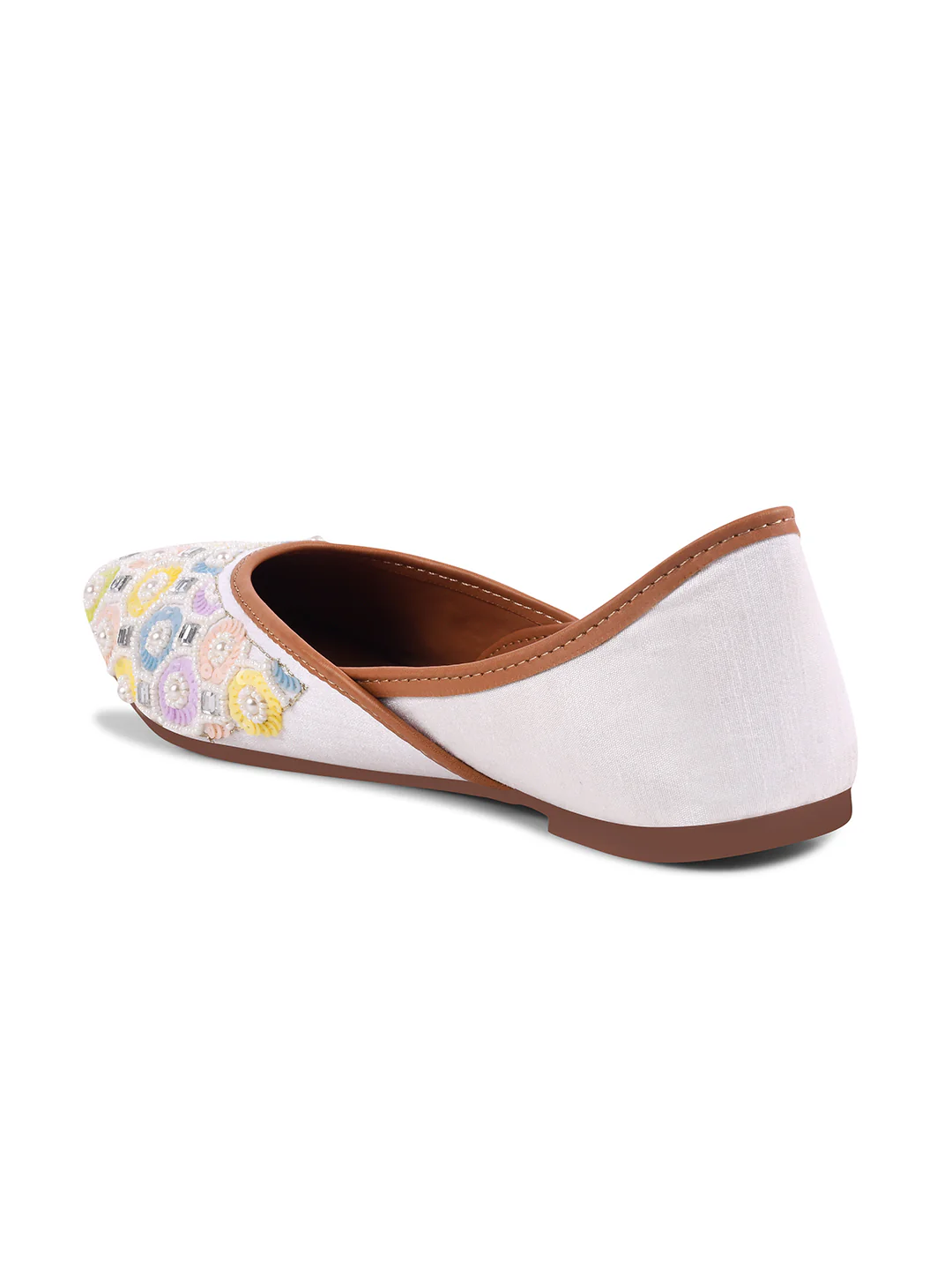 Colorful Handcrafted Traditional Jutti Flats with Soft Sole - Image 5