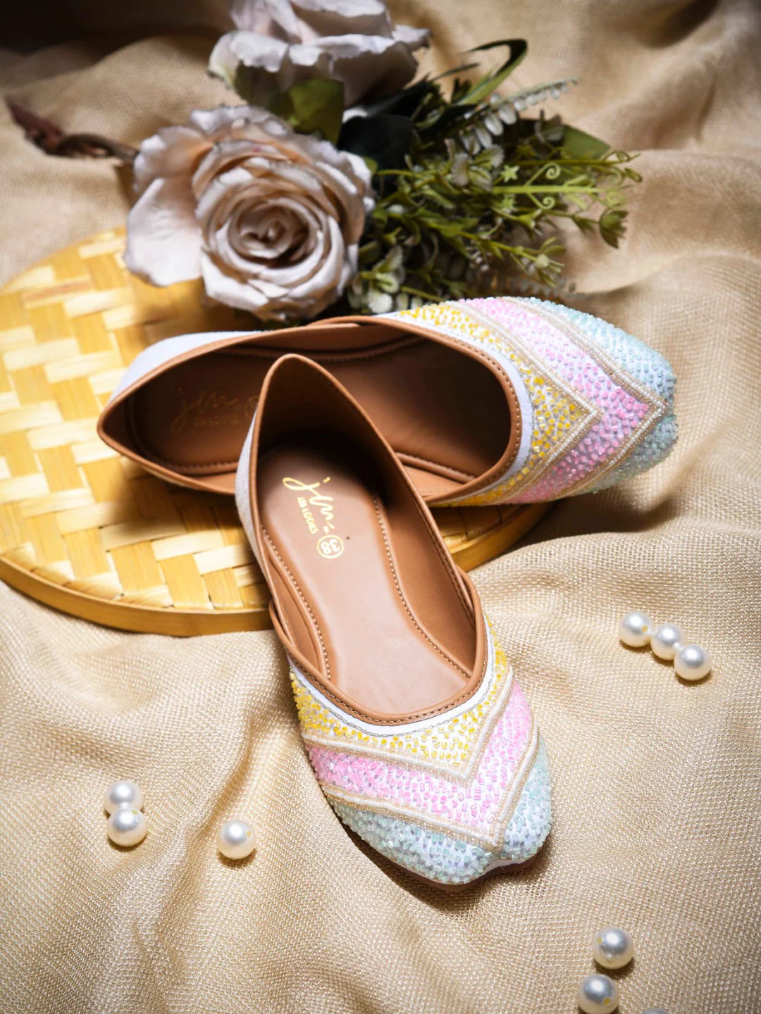 Colorful Jutti Flats with Cushioned Sole - Image 4