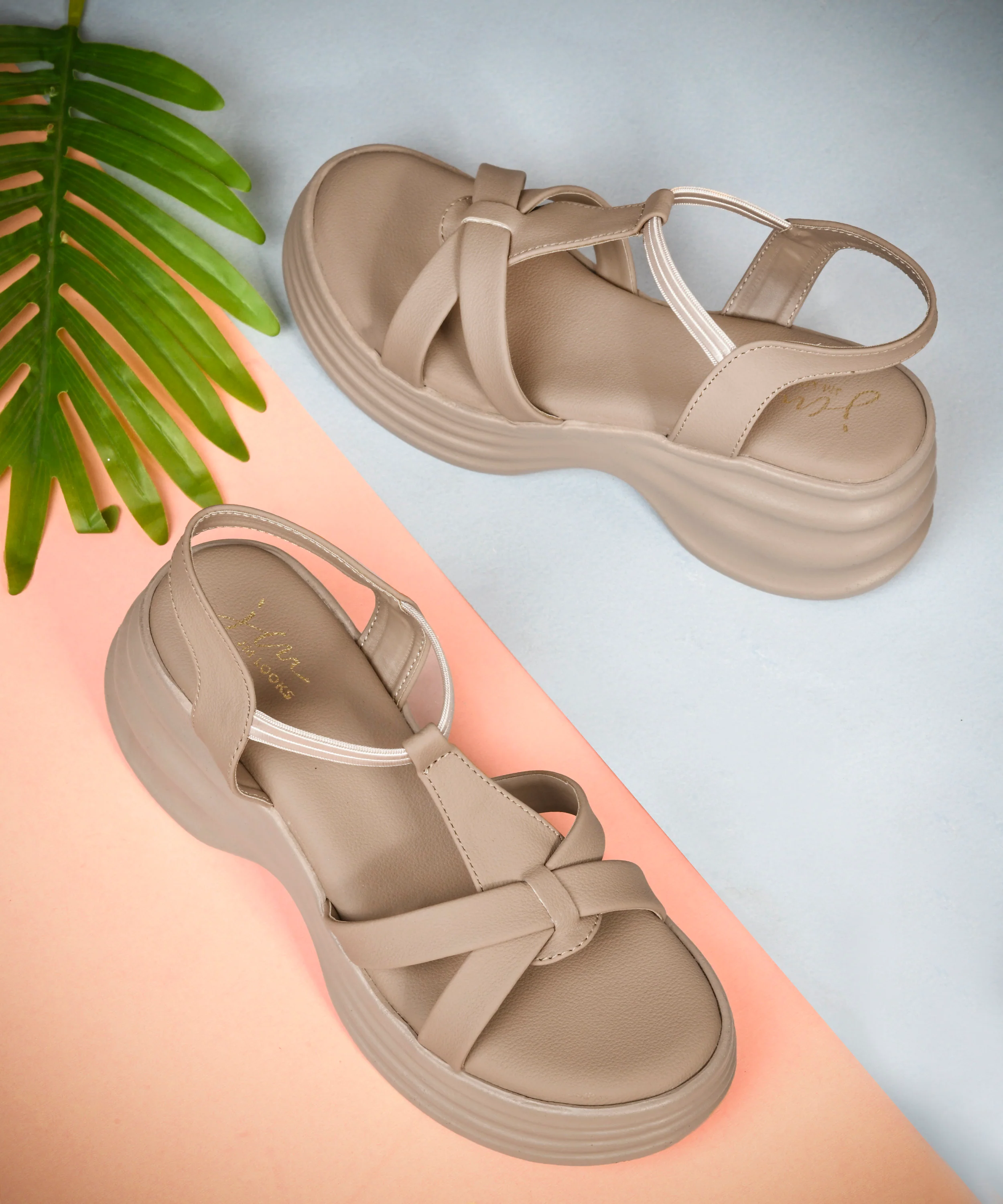 Comfort Platform Sandals with Adjustable Strap