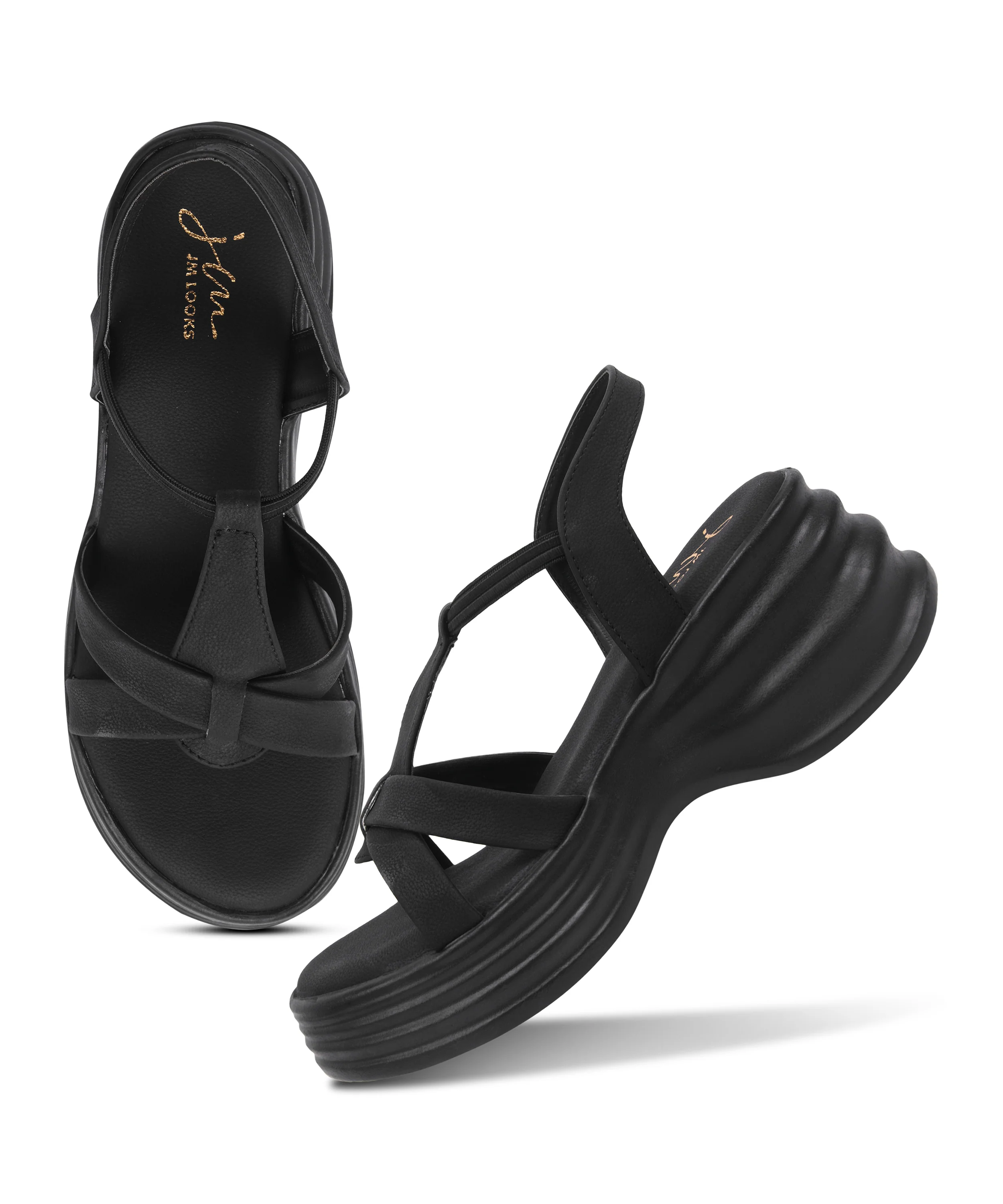 Comfort Platform Sandals with Adjustable Strap - Image 11