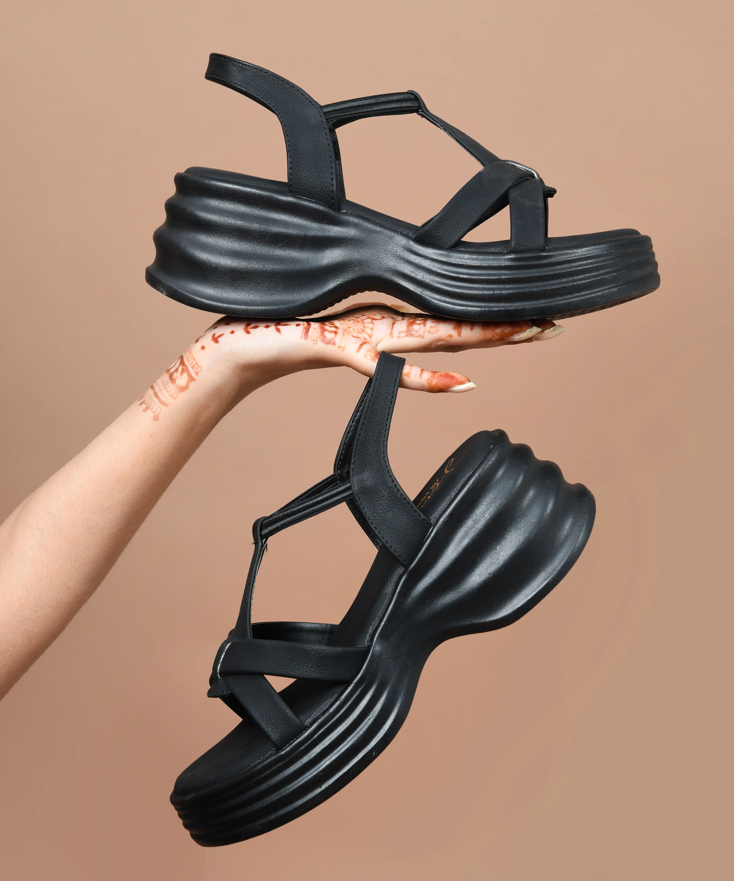 Comfort Platform Sandals with Adjustable Strap - Image 9