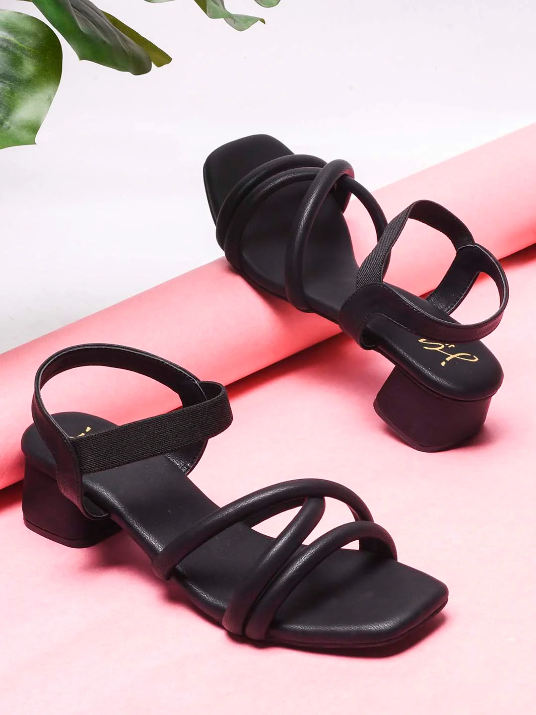 Jm Looks Women's Padded Ankle Strap Block Heel Sandals - Image 2