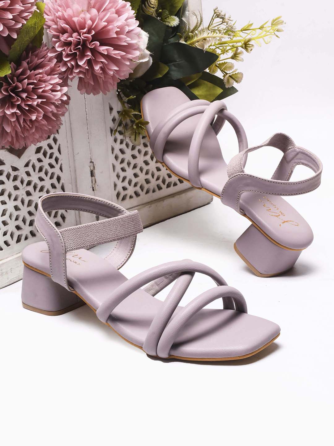 Jm Looks Women's Padded Ankle Strap Block Heel Sandals - Image 9