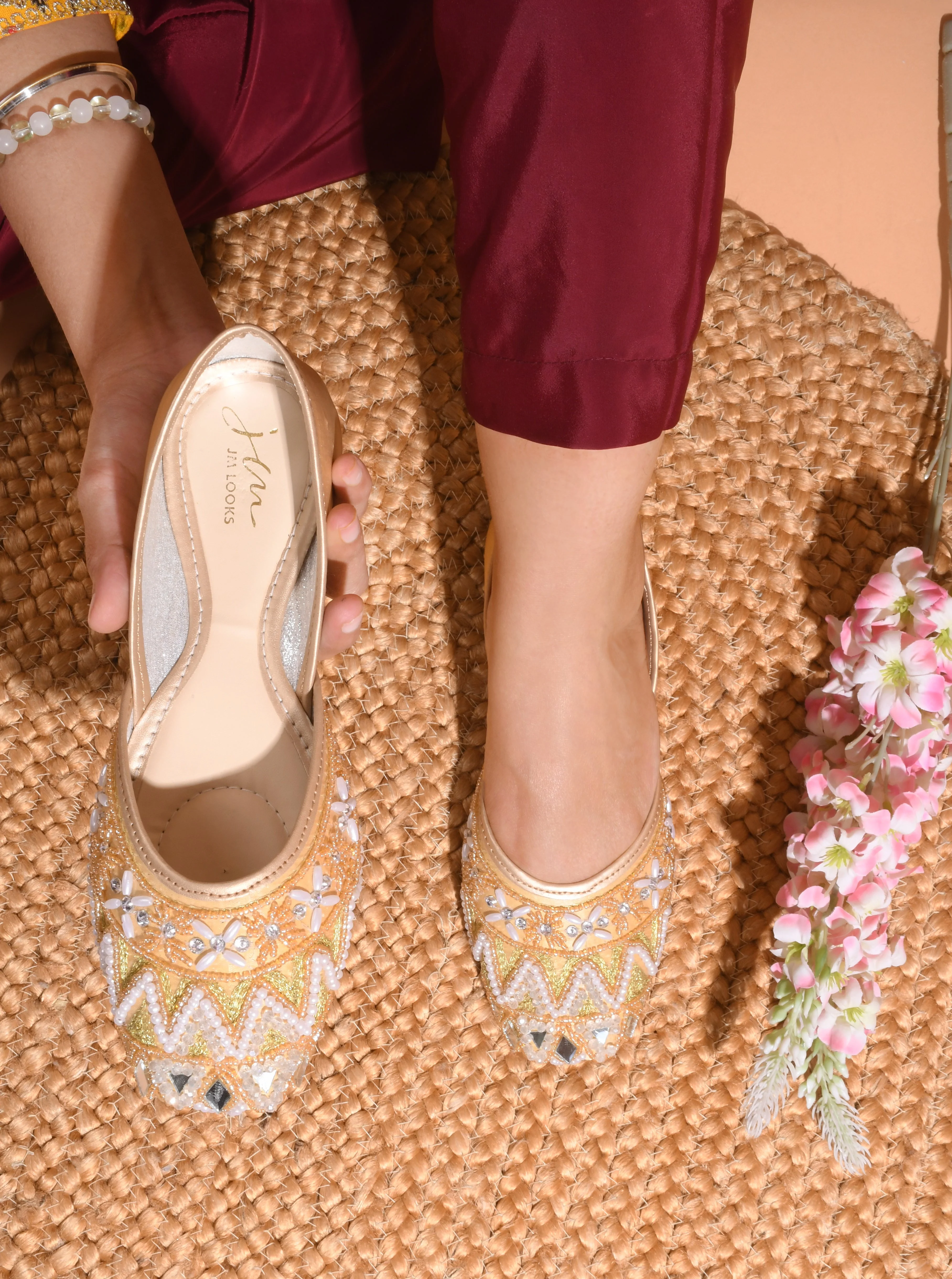 Jm Looks Embellished Traditional Juttis for Women - Image 2