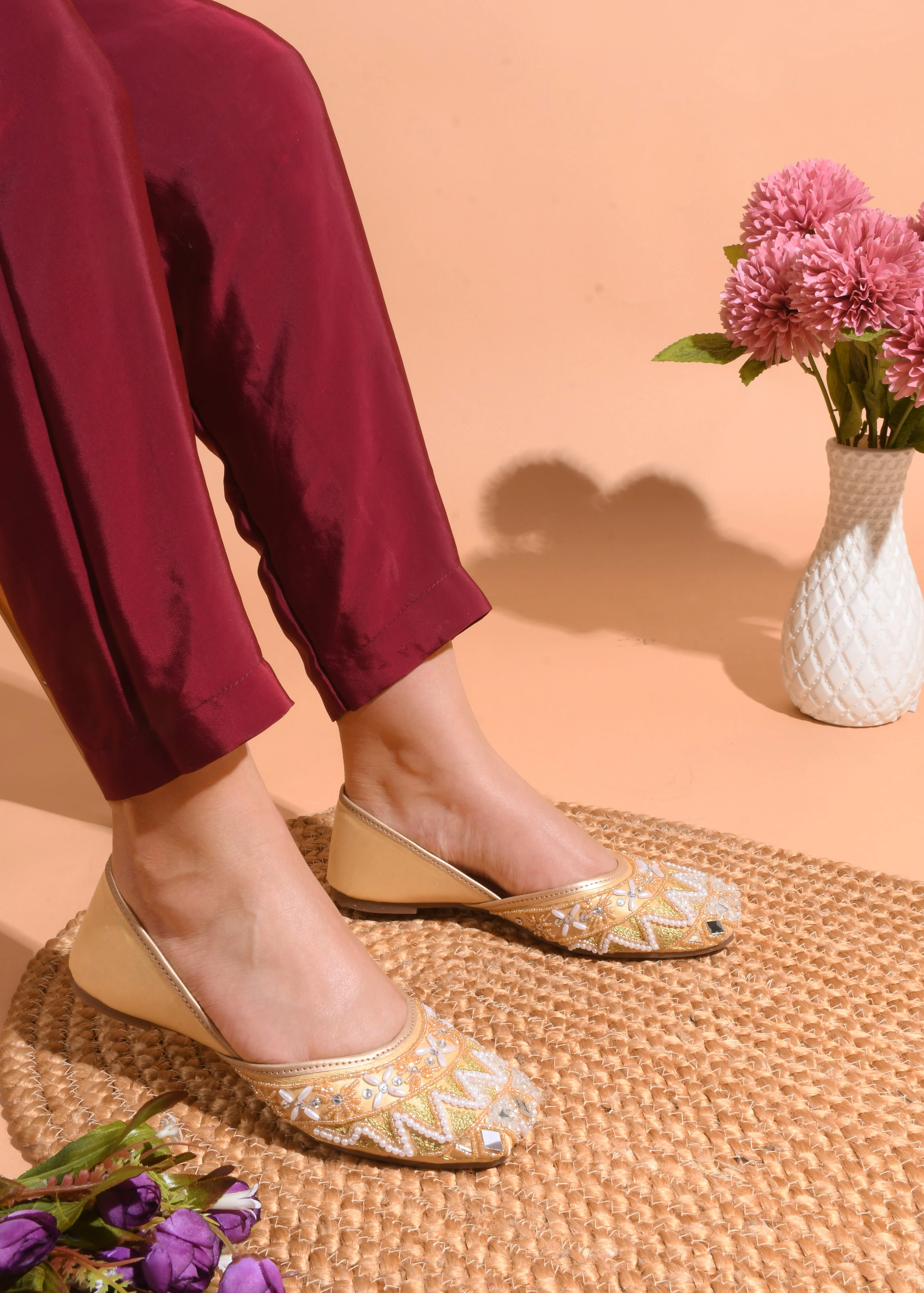 Jm Looks Embellished Traditional Juttis for Women - Image 5