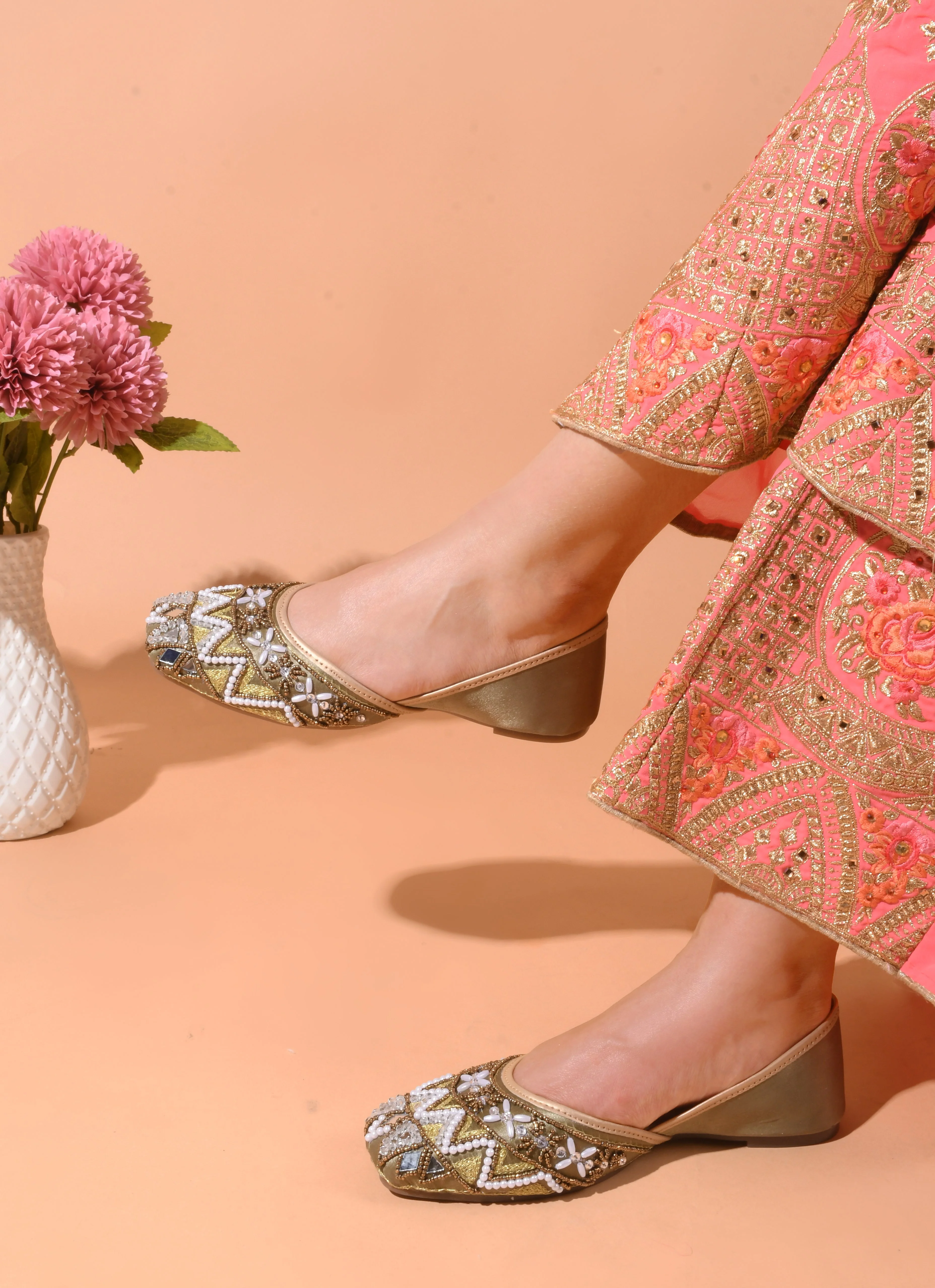 Jm Looks Embellished Traditional Juttis for Women - Image 8