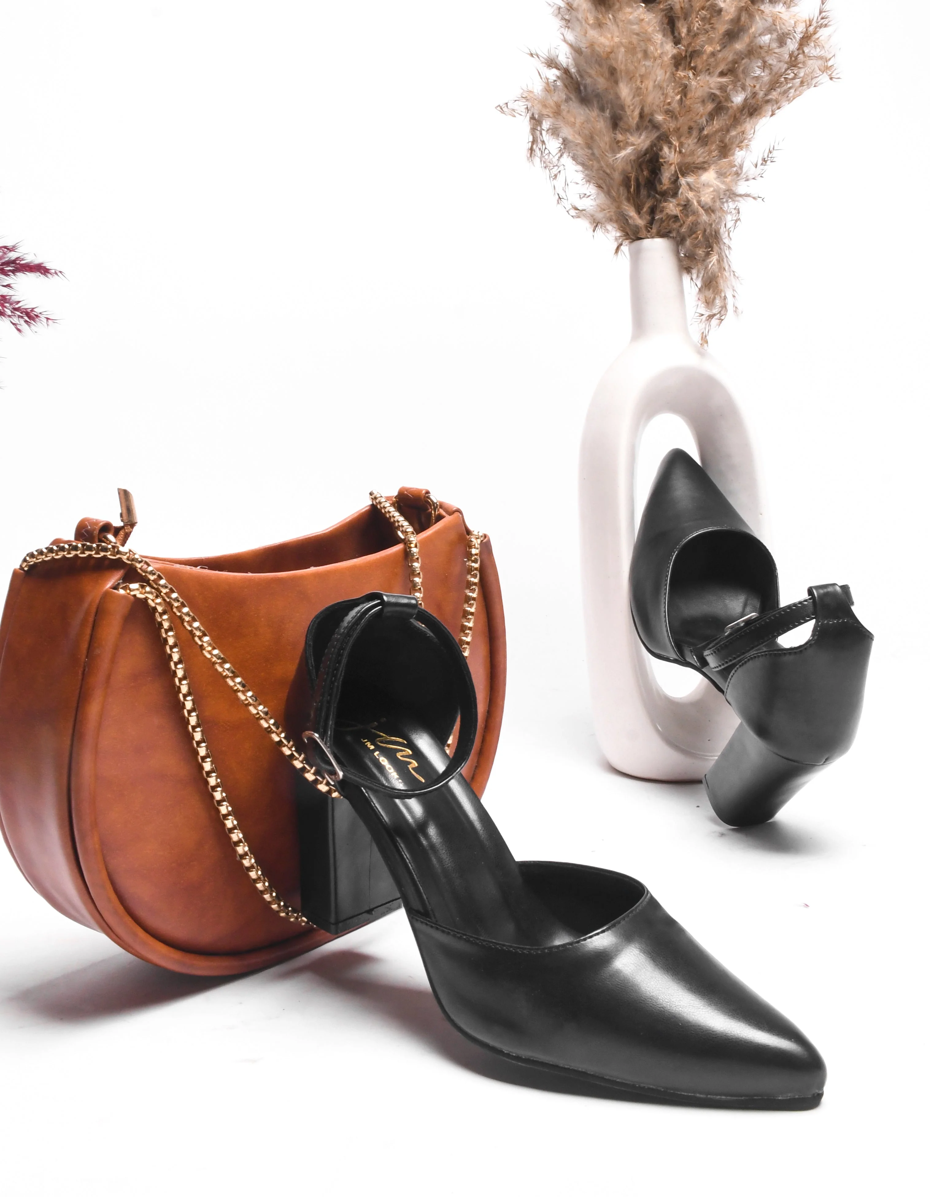 Jm Looks Women's Pointed Toe Block Heel Pumps
