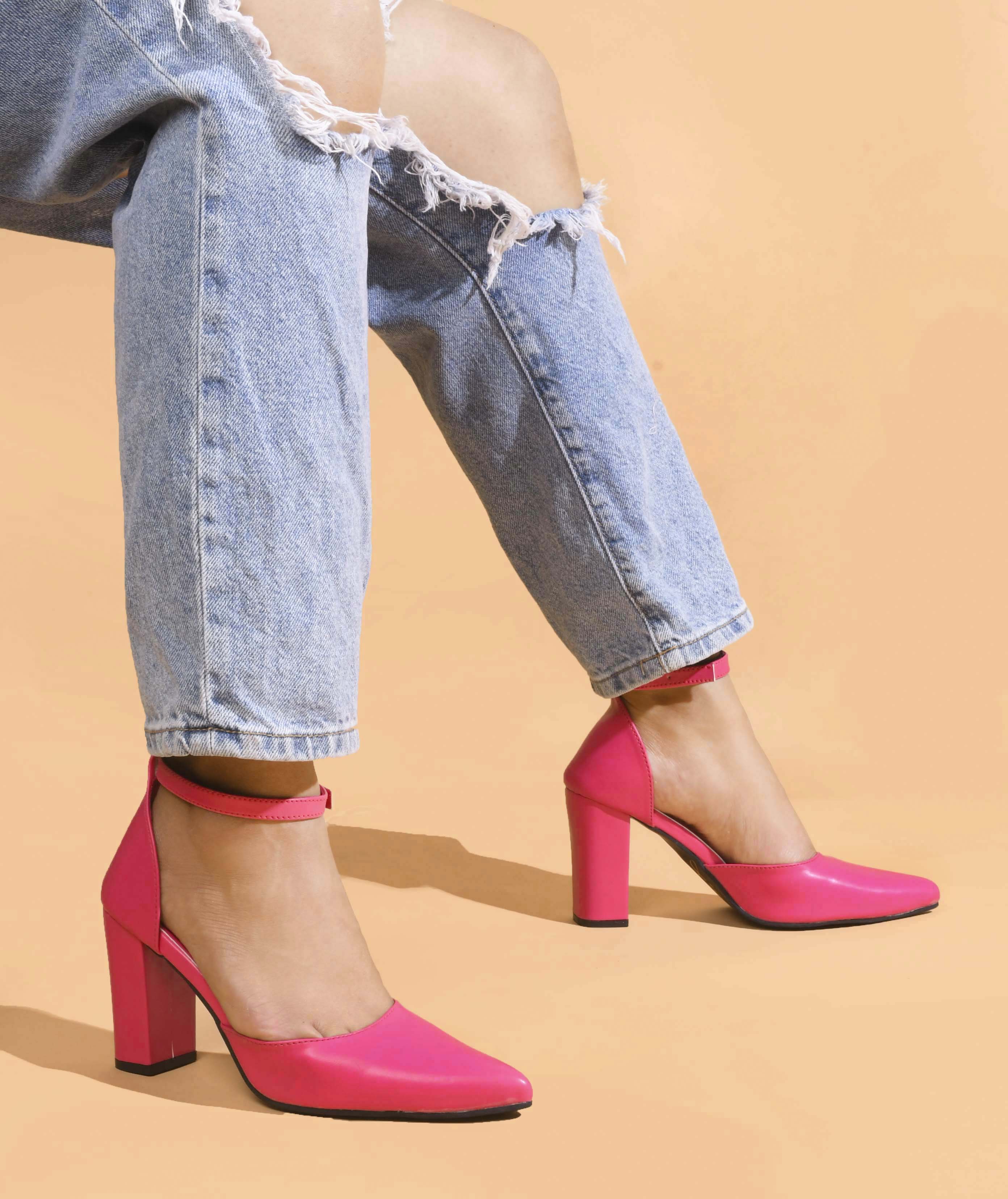 Jm Looks Women's Pointed Toe Block Heel Pumps - Image 19