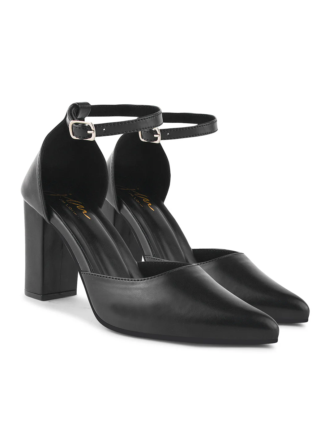 Jm Looks Women's Pointed Toe Block Heel Pumps - Image 5