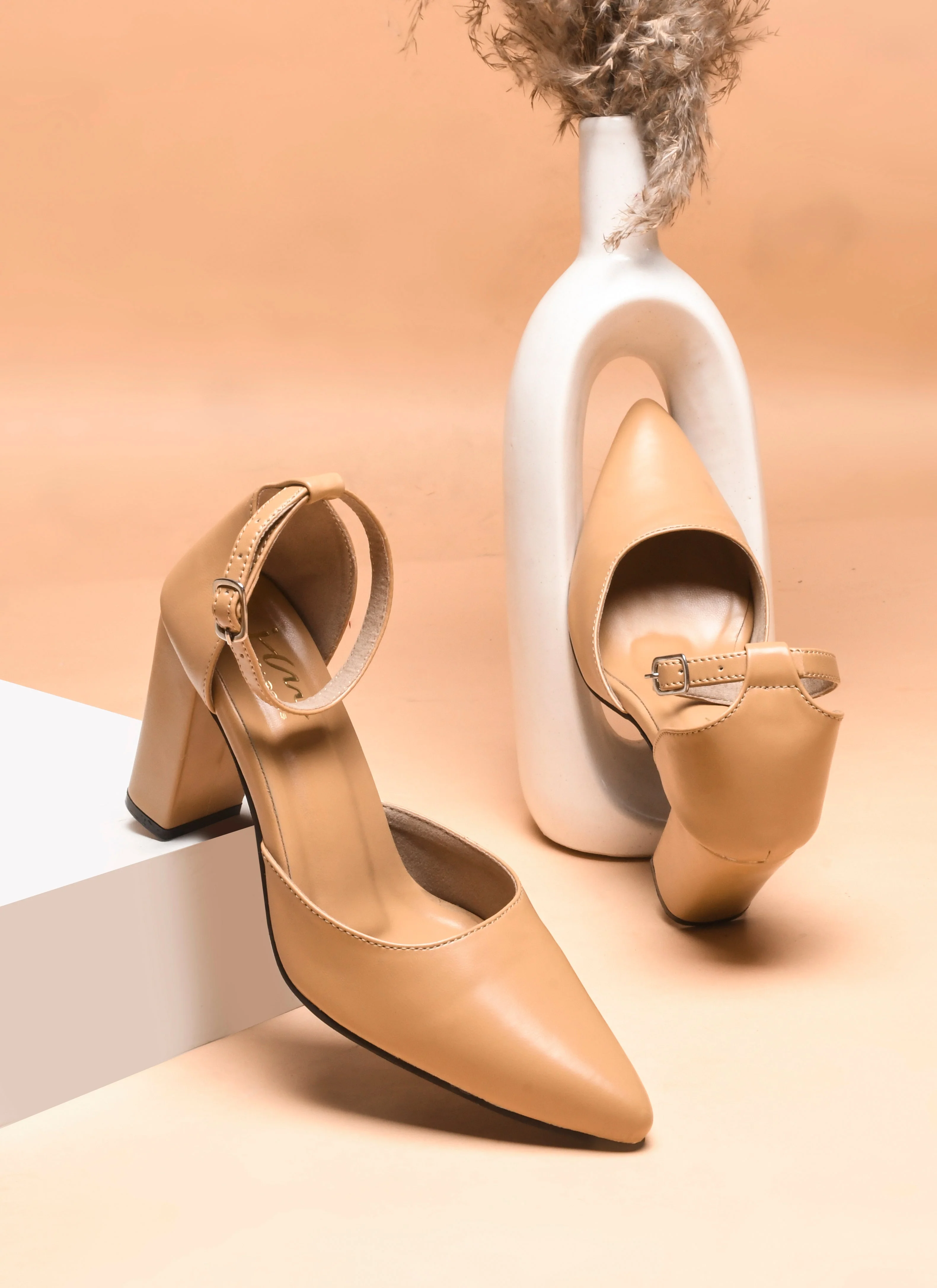 Jm Looks Women's Pointed Toe Block Heel Pumps - Image 8