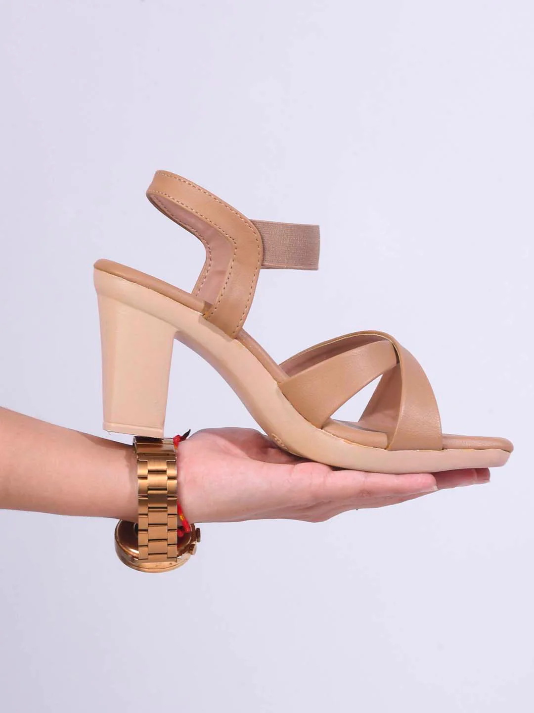 Jm Looks Women's Multi-Strap Sculpted Heel Sandals - Image 19