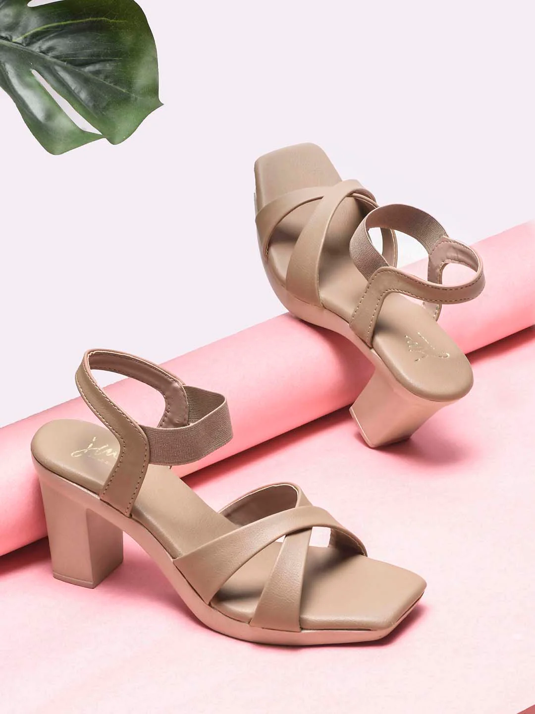 Jm Looks Women's Multi-Strap Sculpted Heel Sandals - Image 2