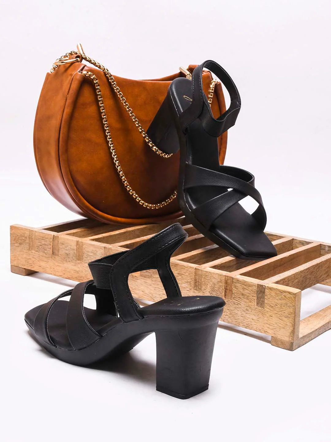 Jm Looks Women's Multi-Strap Sculpted Heel Sandals - Image 9