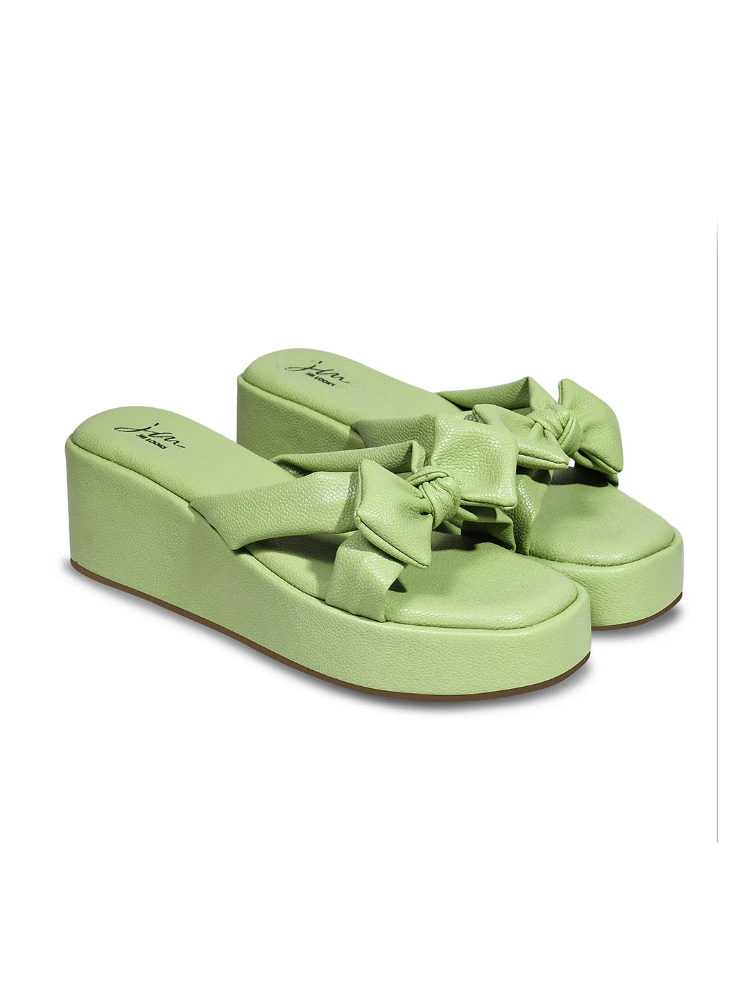 Jm Looks Chic Bow Platform Slides for Women & Girls - Image 11