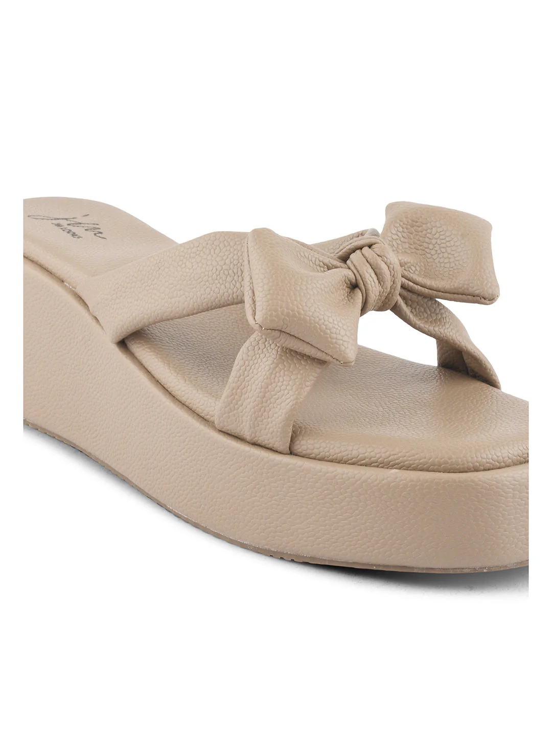 Jm Looks Chic Bow Platform Slides for Women & Girls - Image 18