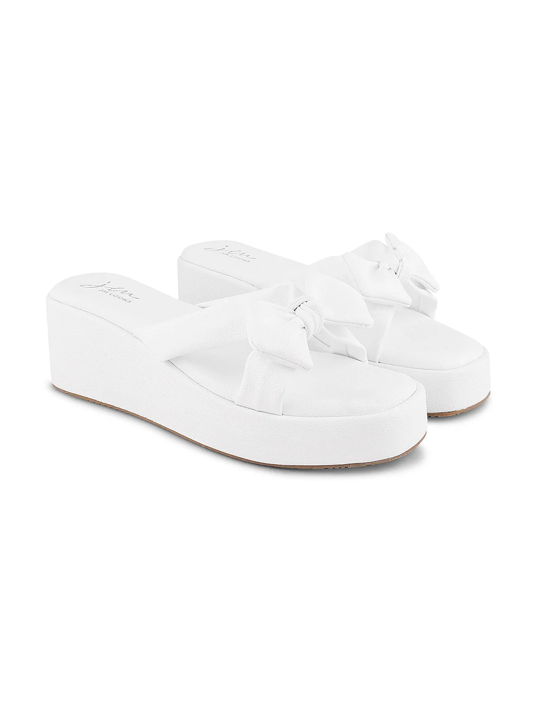 Jm Looks Chic Bow Platform Slides for Women & Girls - Image 23