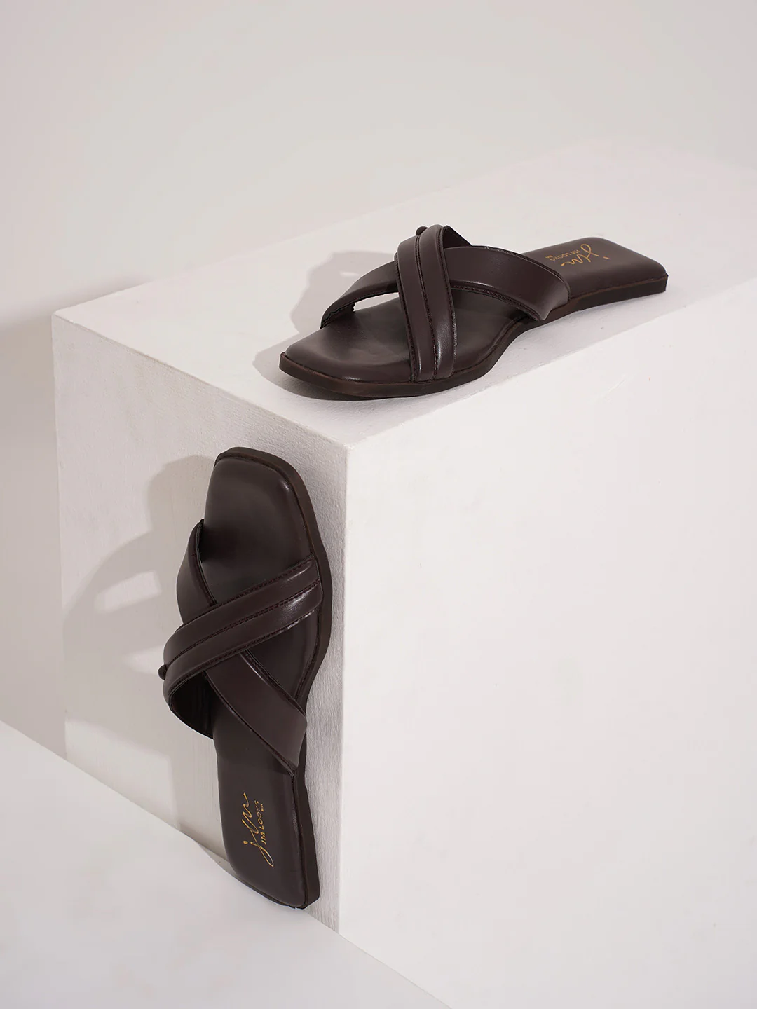 Cross Strap Flat Slides - Image 15