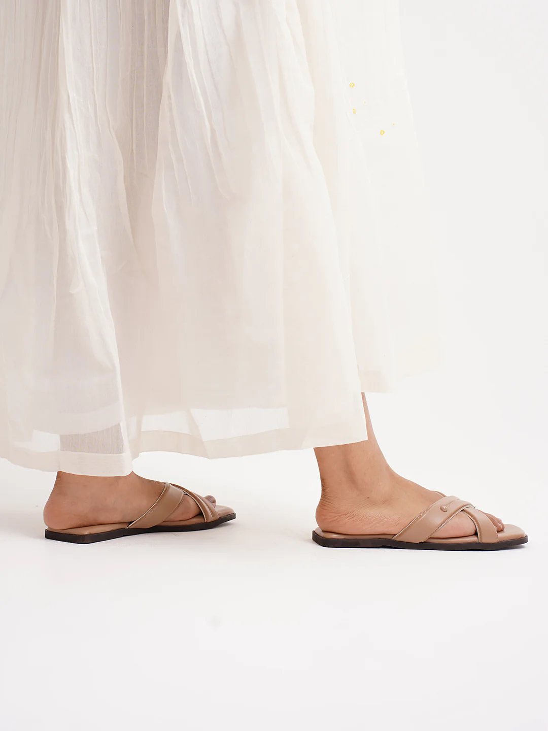 Cross Strap Flat Slides - Image 3