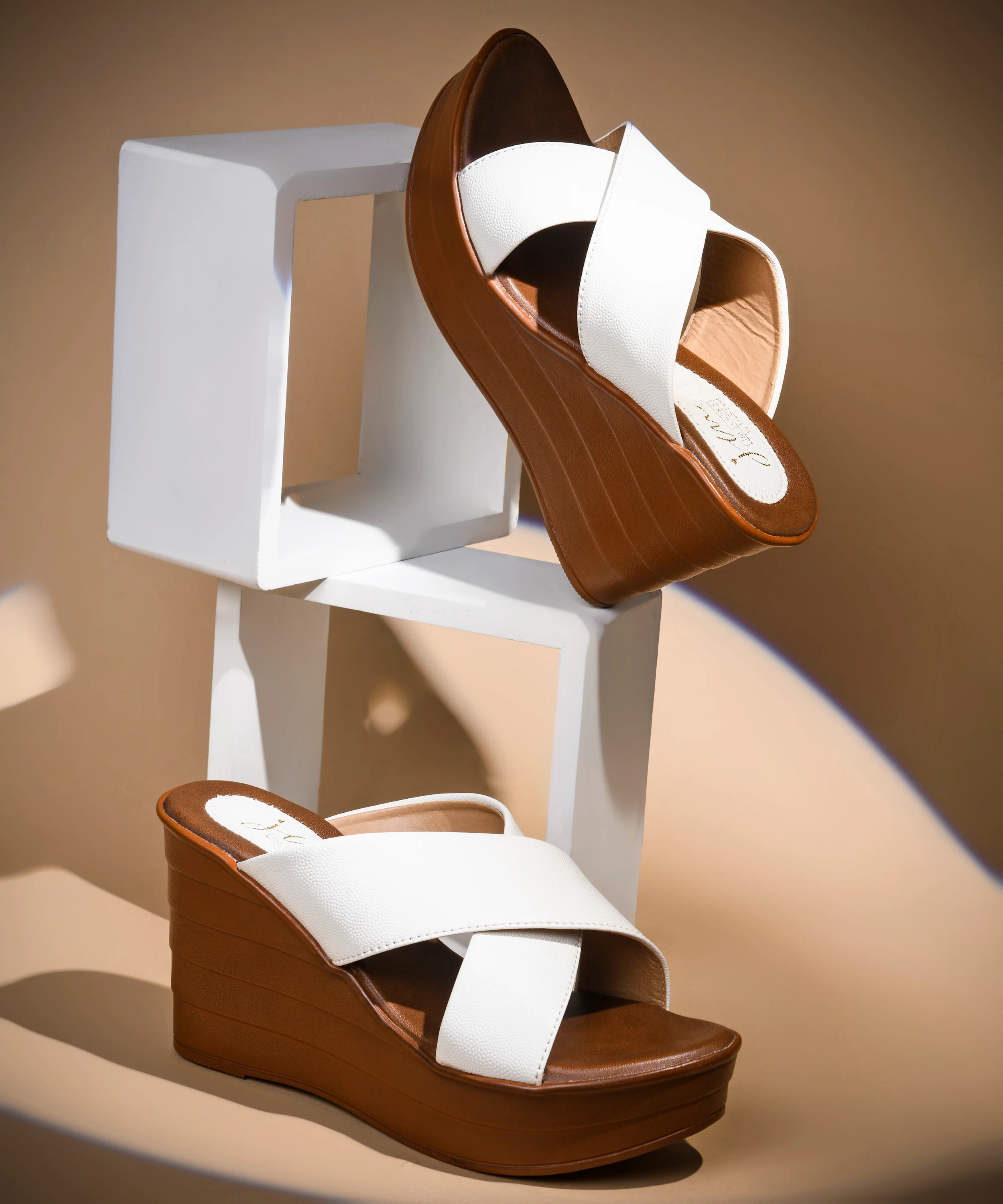 Cross-Strap Platform Wedge Slides - Image 16