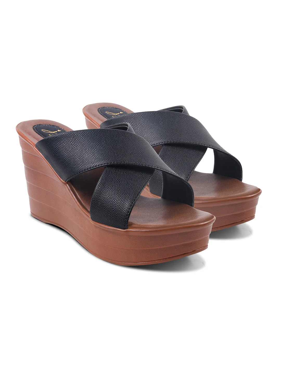 Cross-Strap Platform Wedge Slides - Image 7