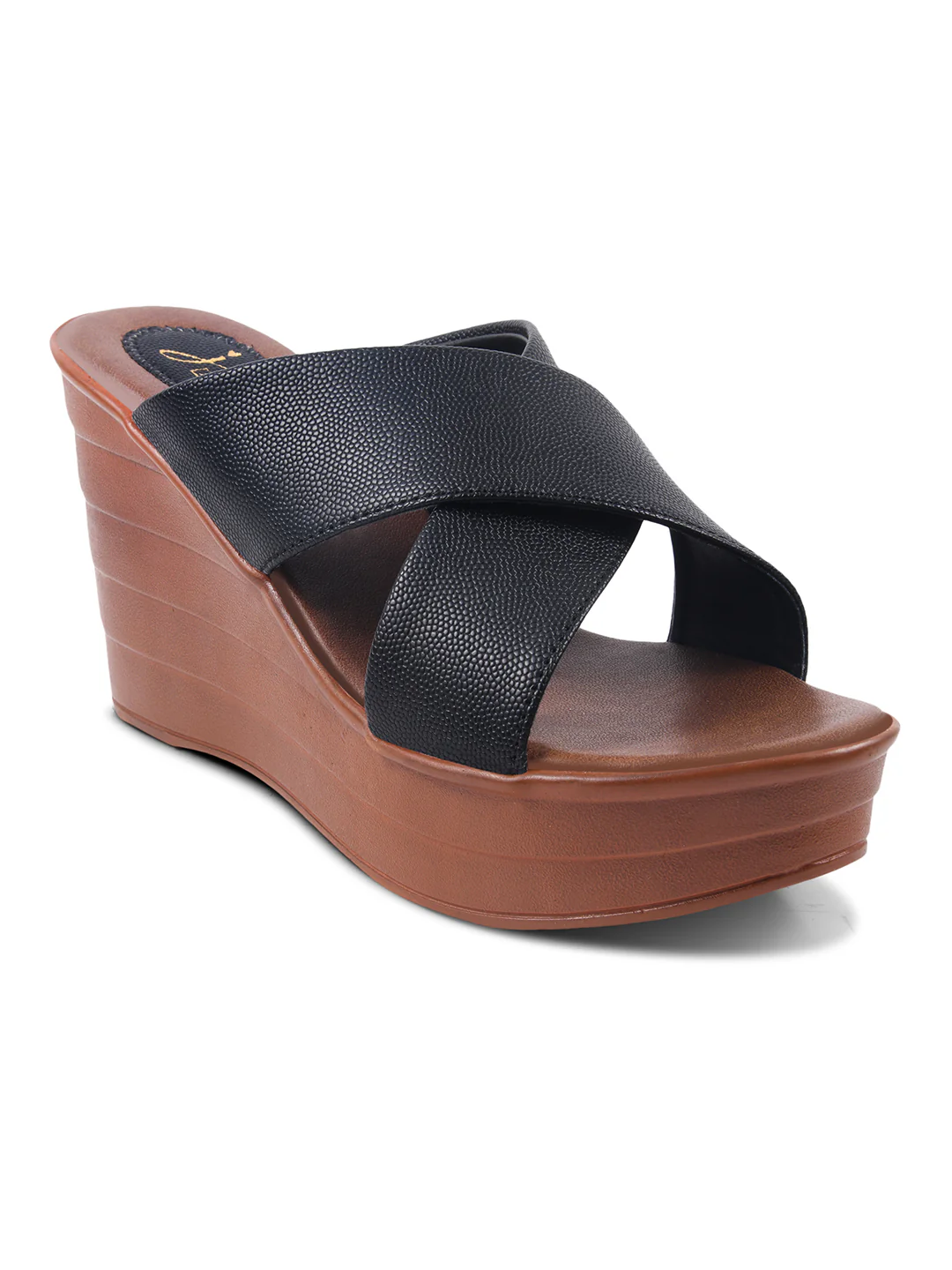 Cross-Strap Platform Wedge Slides - Image 8