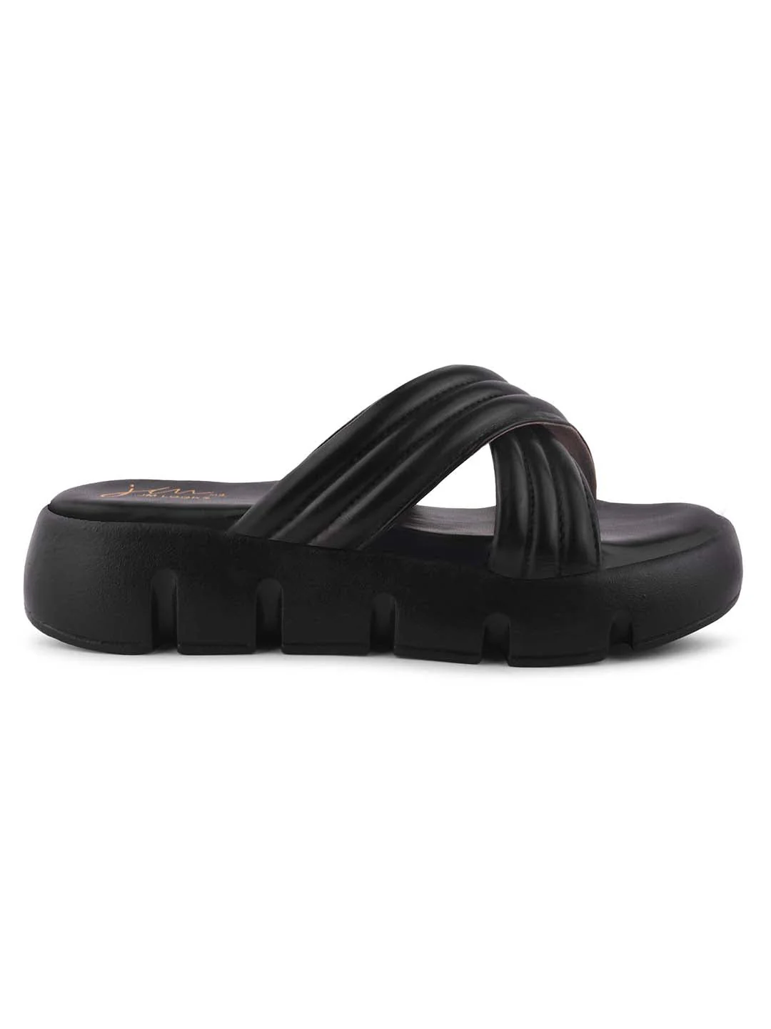 Jm Looks Padded Strap Platform Slides - Image 6
