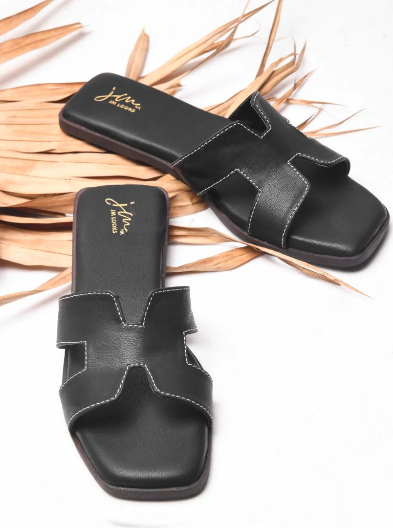 Jm Looks Women's Slip-On Flat Sandals