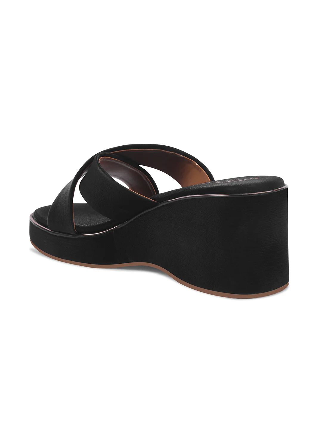 Cross-Strap Wedge Slides with Cushioned Sole - Image 6