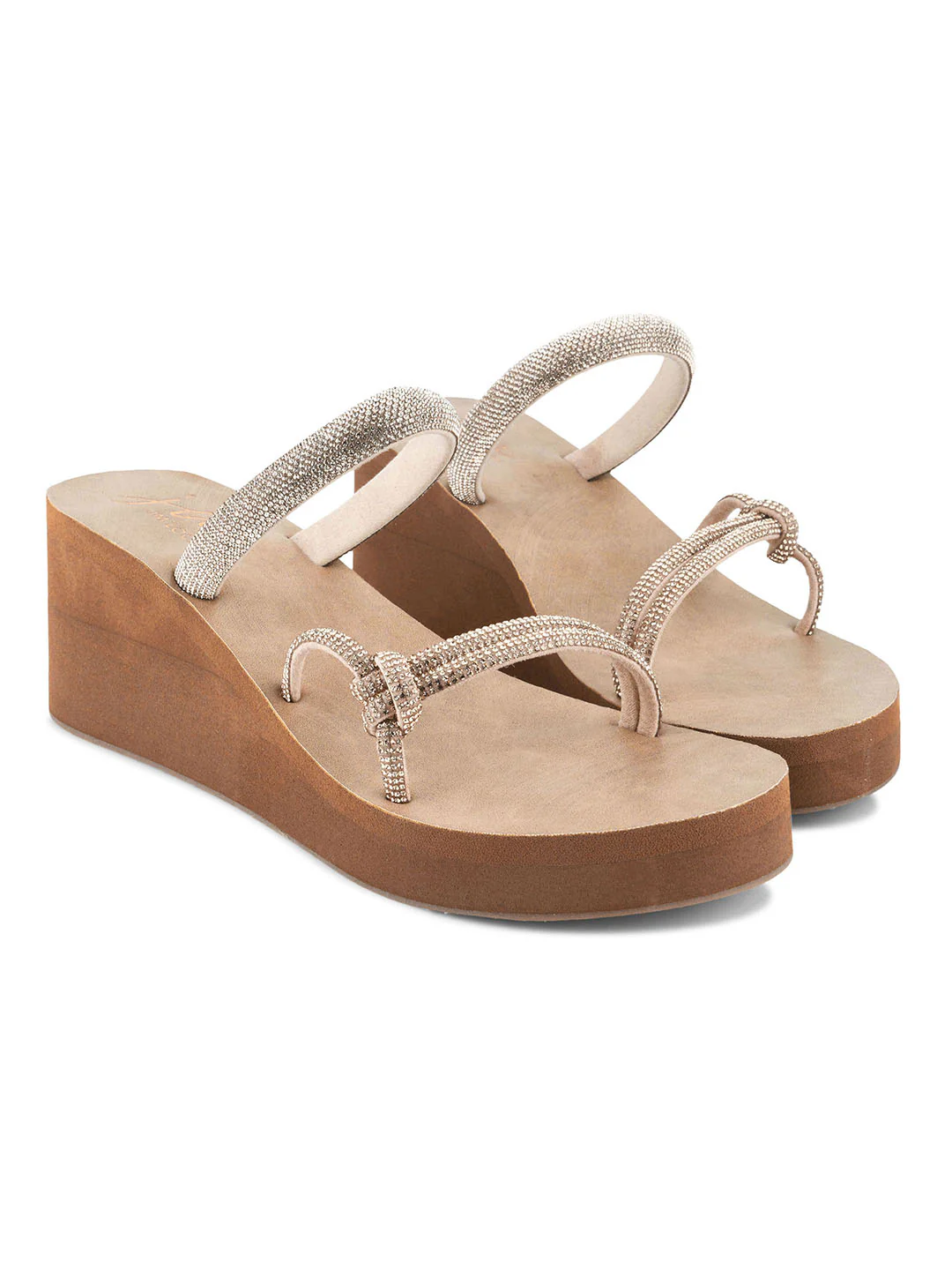 JM Looks Crystal Strap Wedge Sandals - Image 11