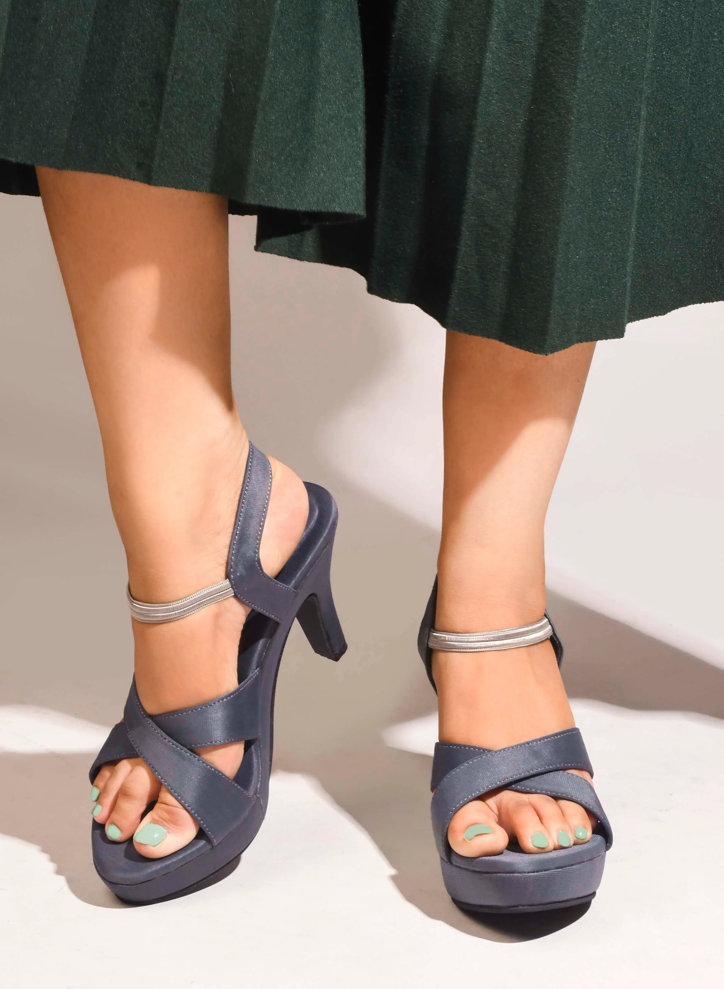 Jm Looks Women's Crisscross Platform Heels - Image 14