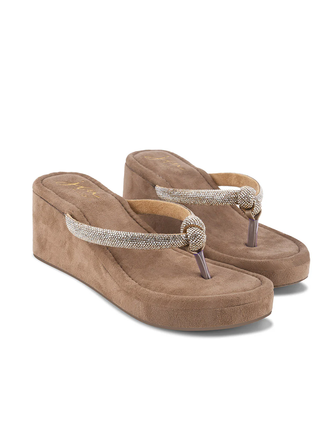Designer Bling Wedge Sandals - Image 11
