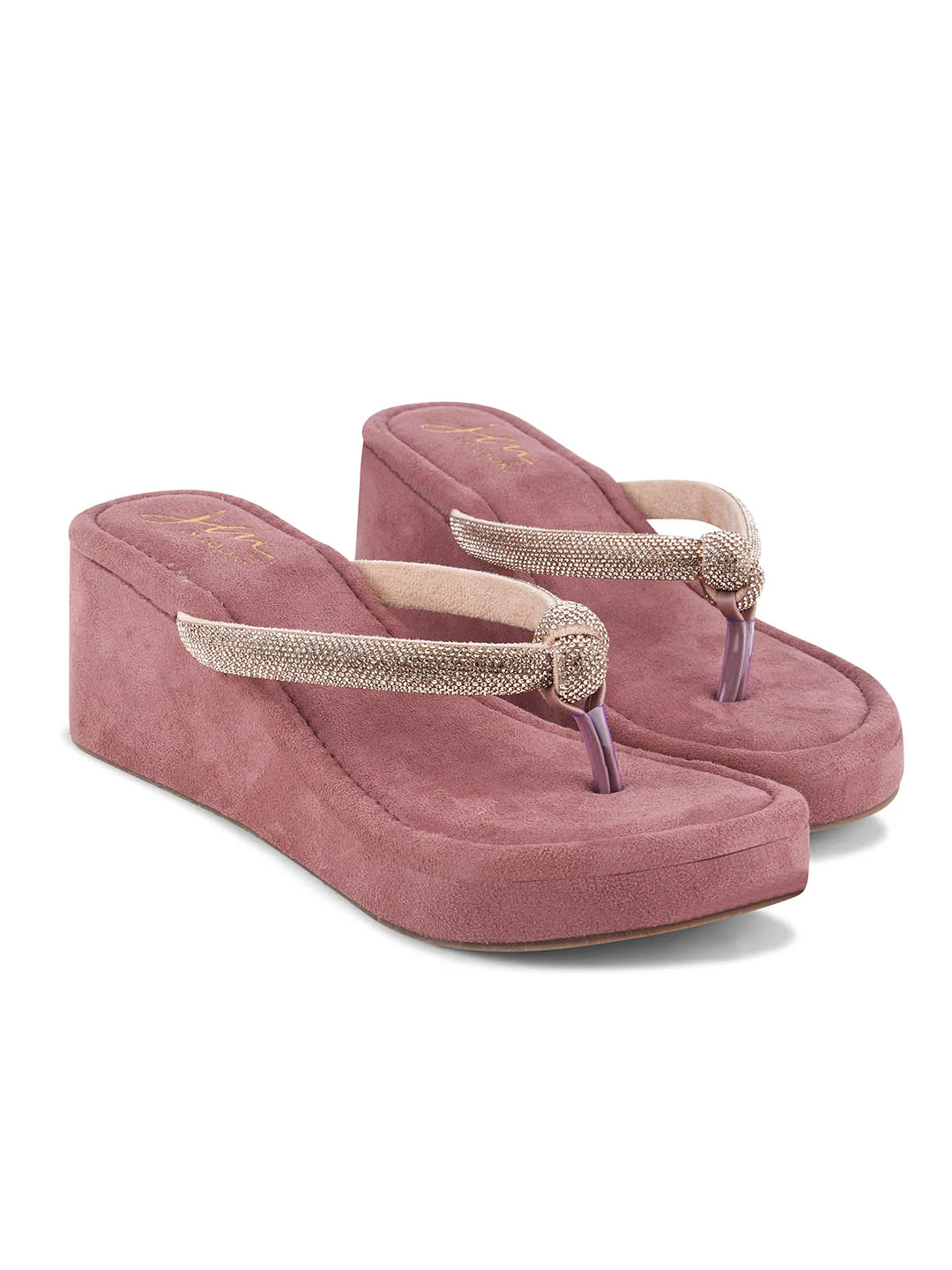 Designer Bling Wedge Sandals - Image 17
