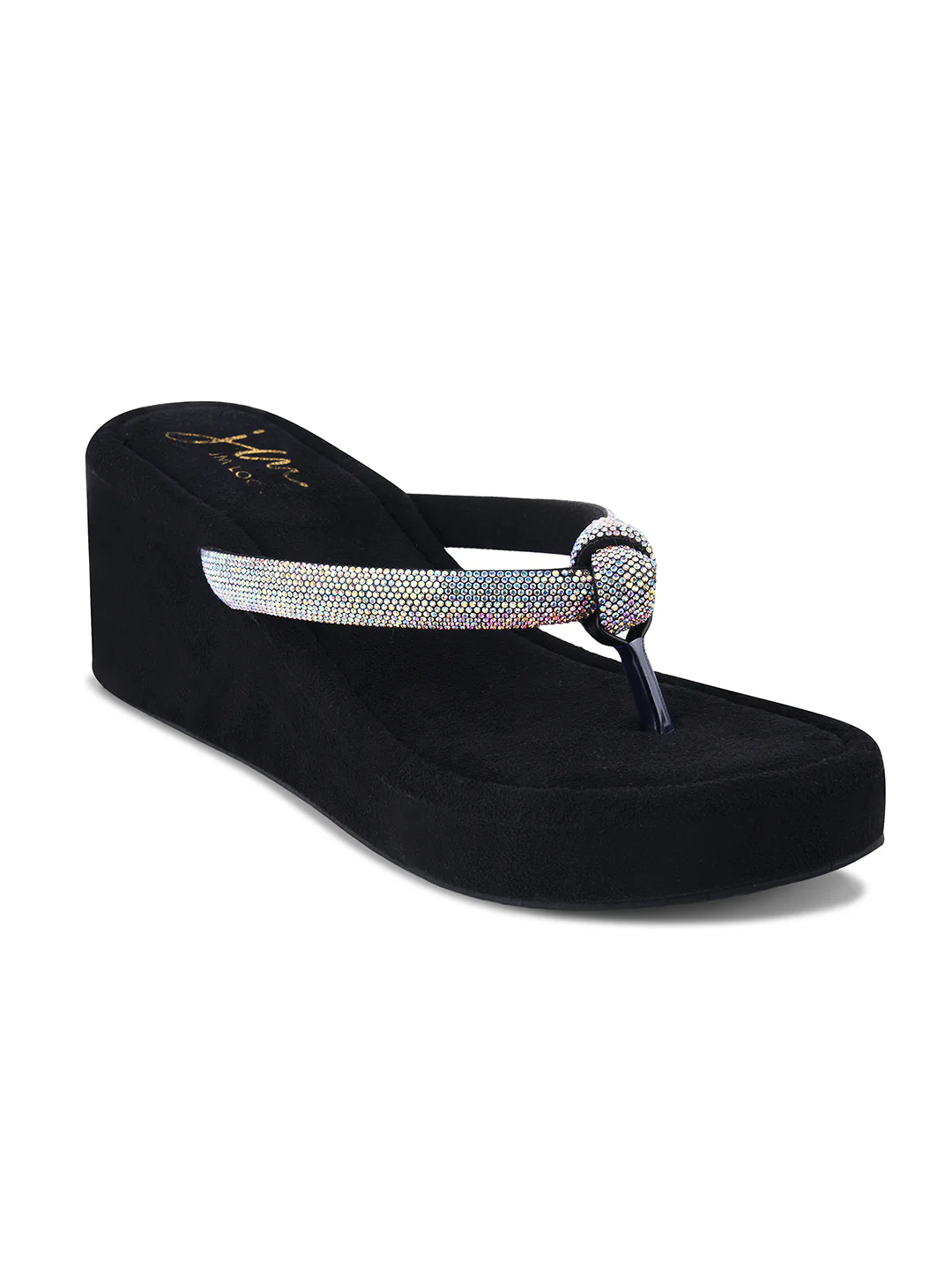 Designer Bling Wedge Sandals - Image 6