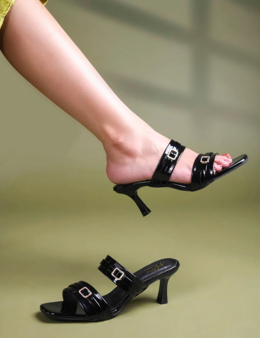 Jm Looks Buckle Strap Heel Mules for Women - Image 10