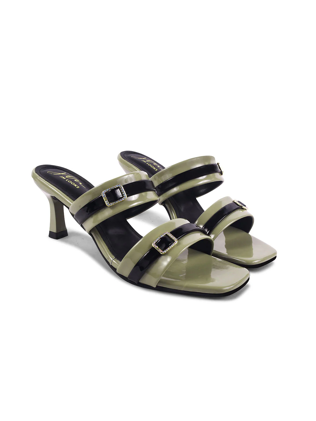 Jm Looks Buckle Strap Heel Mules for Women - Image 5