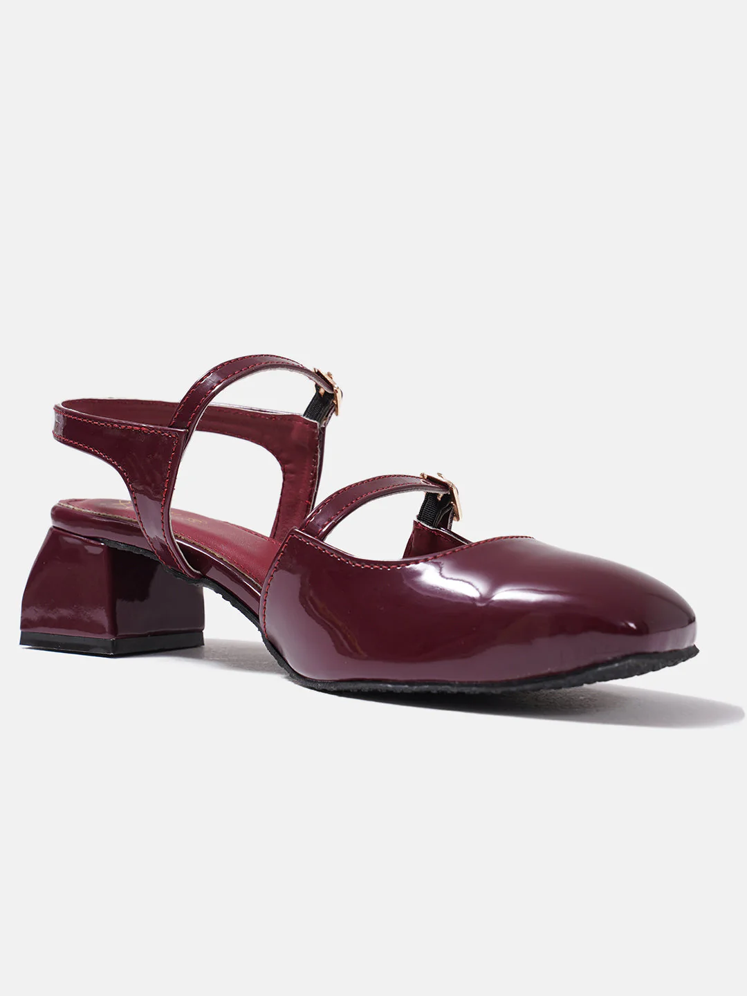 Jm Looks Patent Mary Jane Block Heels - Image 10