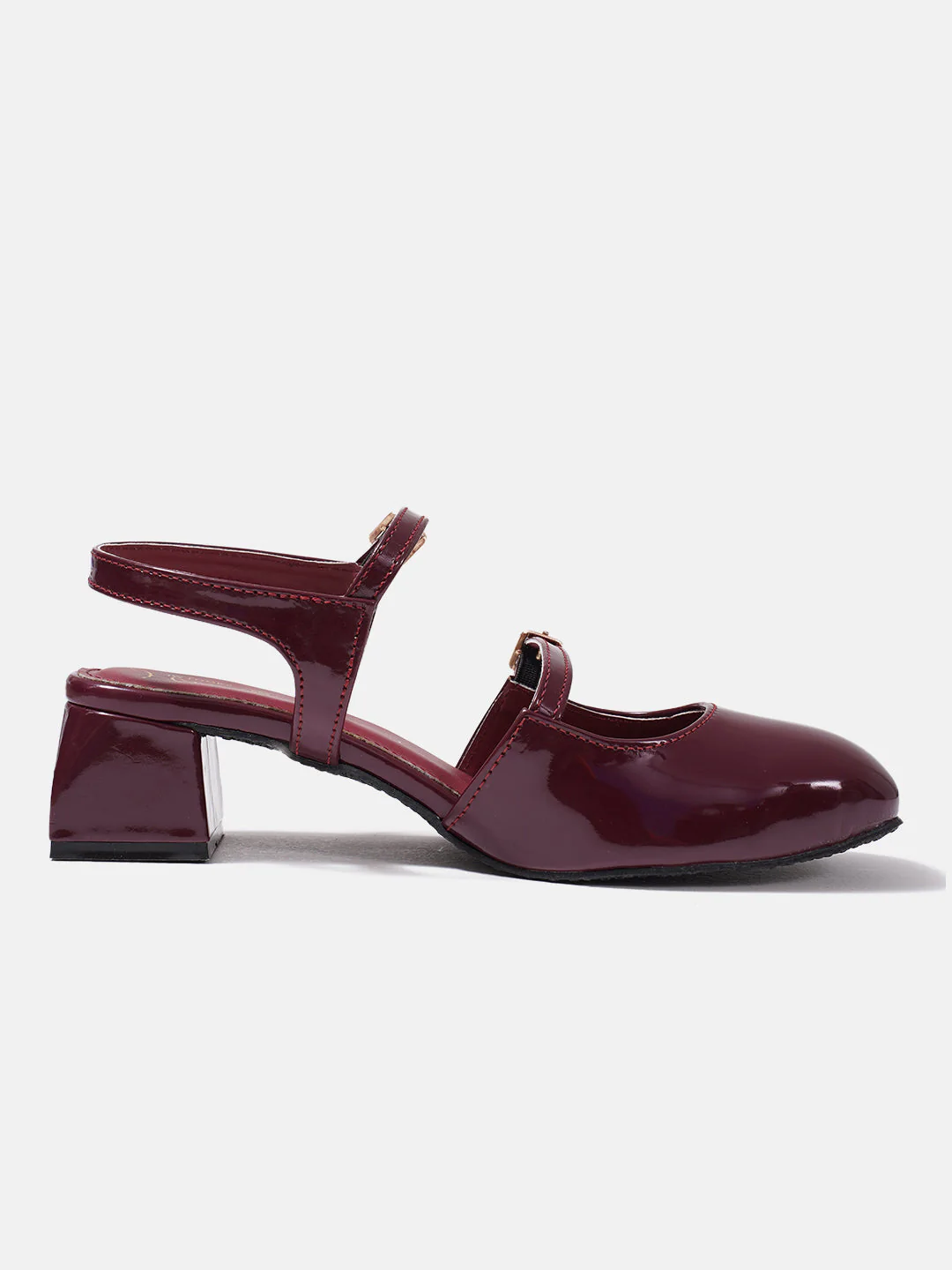 Jm Looks Patent Mary Jane Block Heels - Image 11