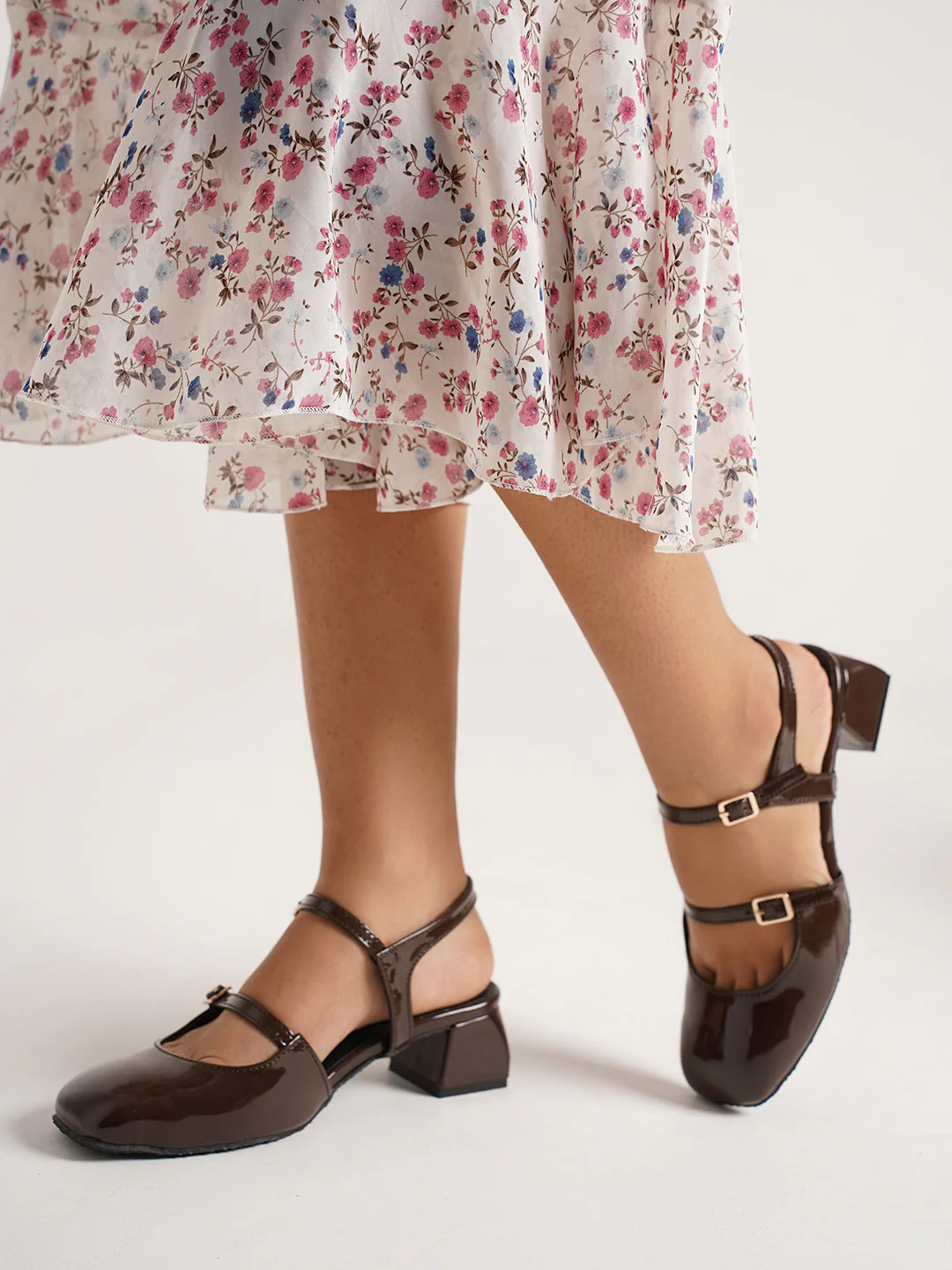 Jm Looks Patent Mary Jane Block Heels - Image 12