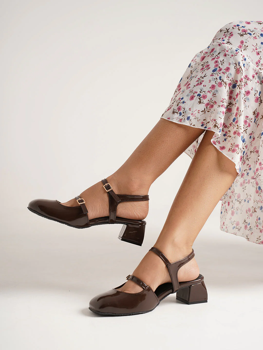 Jm Looks Patent Mary Jane Block Heels - Image 13