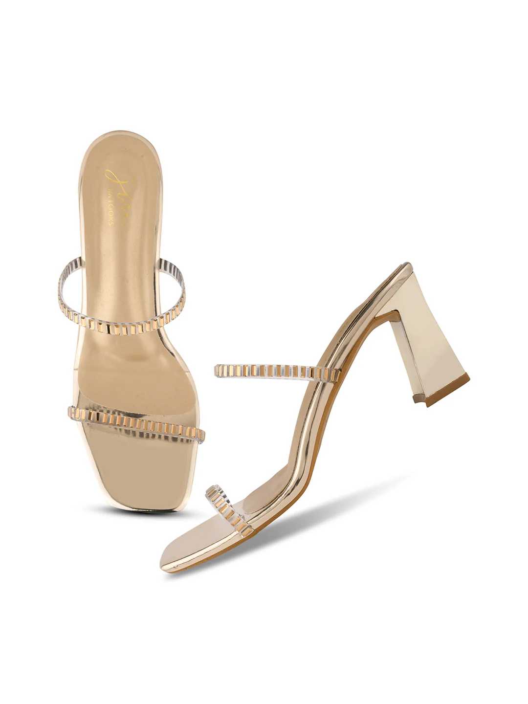 Jm Looks Women's Embellished Block Heel Sandals - Image 5