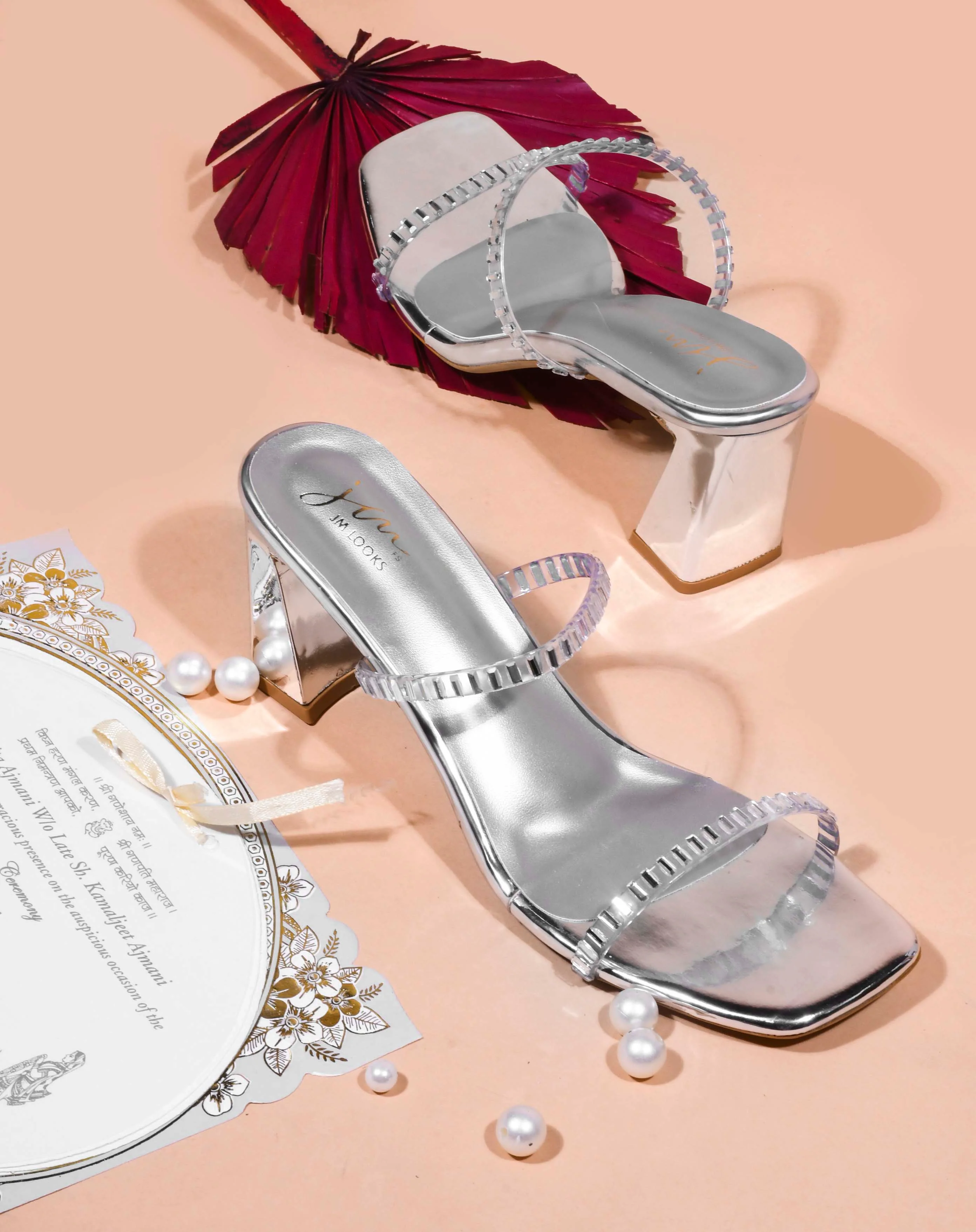 Jm Looks Women's Embellished Block Heel Sandals - Image 8