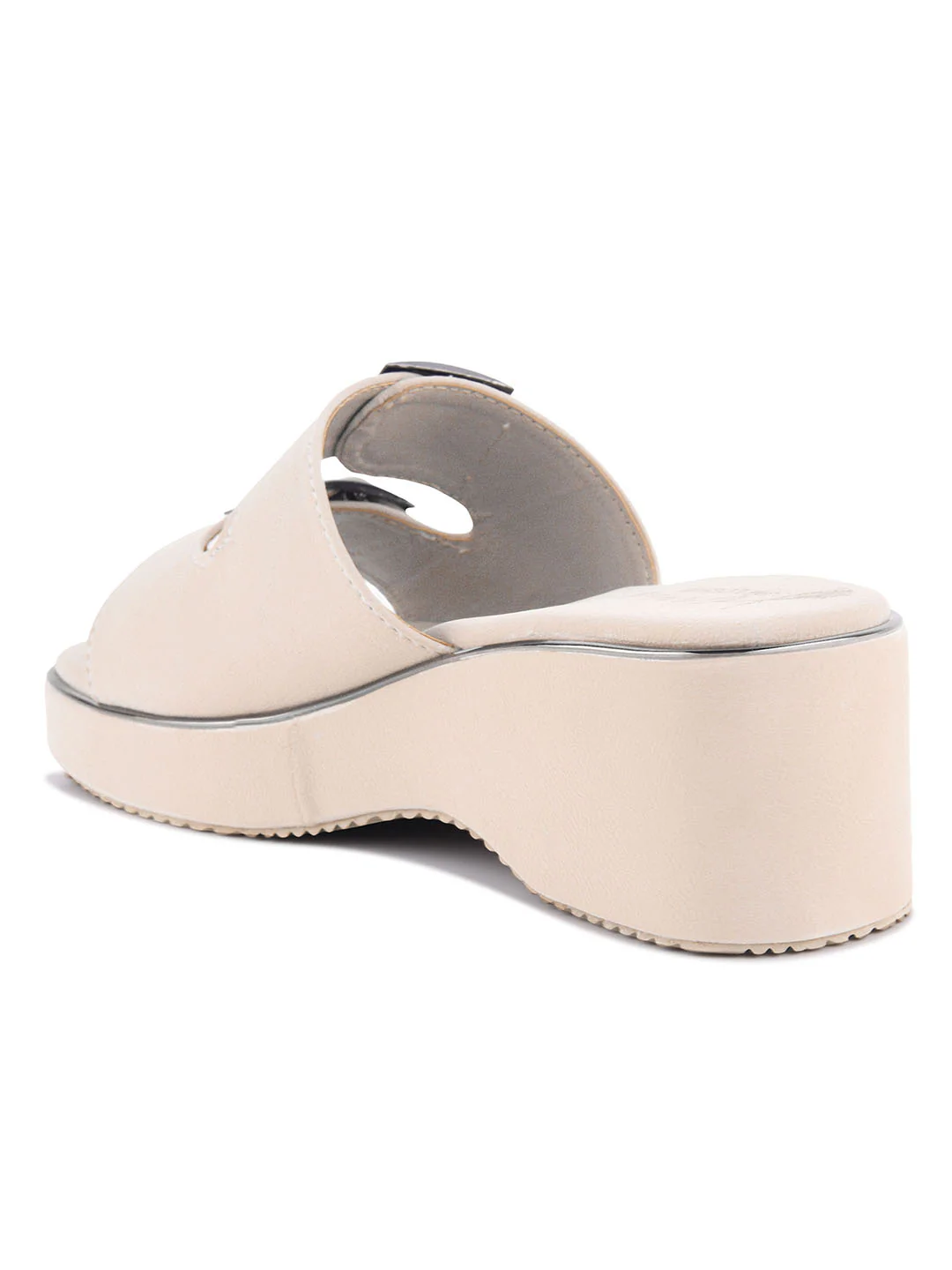 Dual Buckle Wedge Slip-On Sandals - Image 14