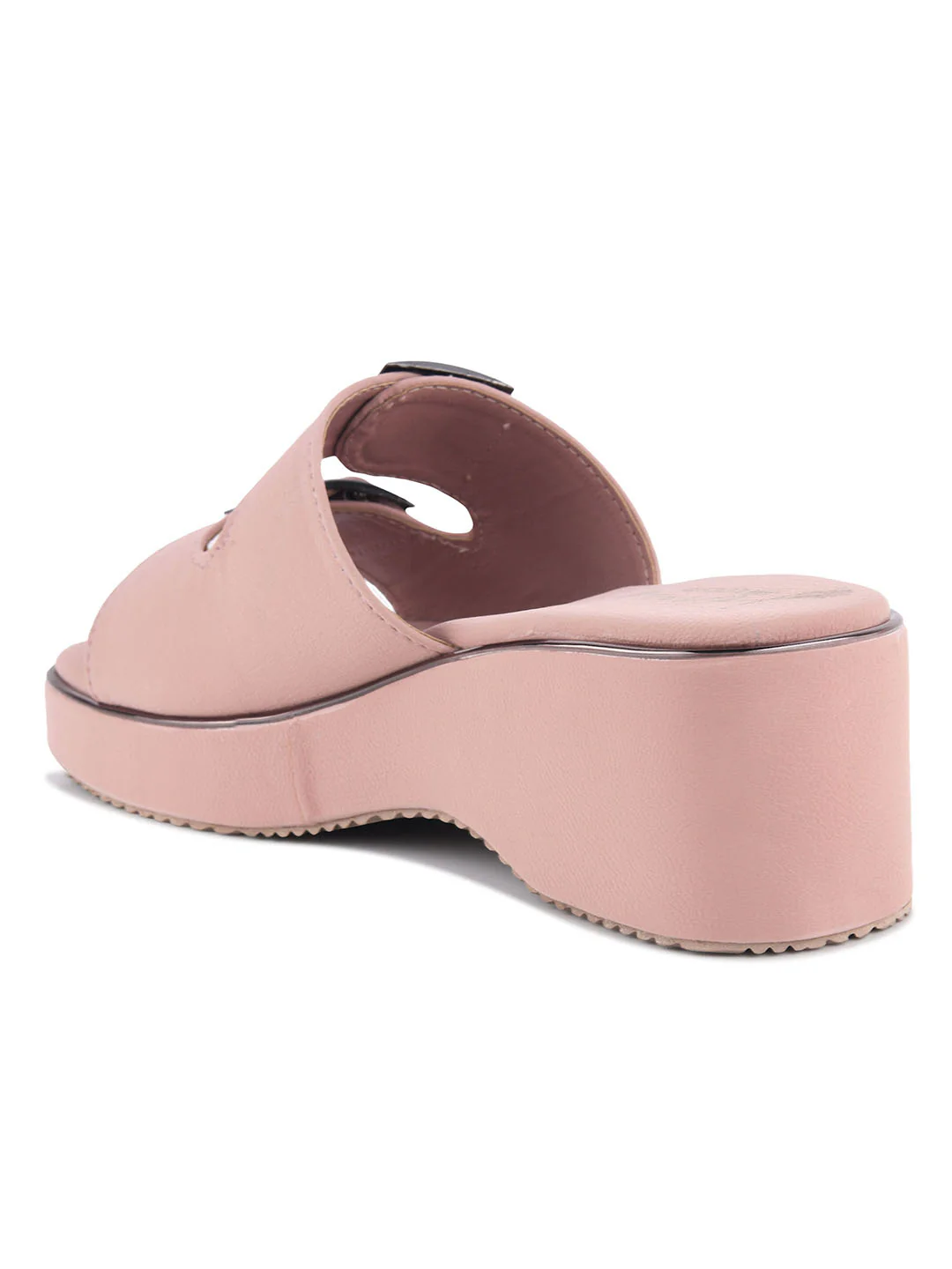 Dual Buckle Wedge Slip-On Sandals - Image 19