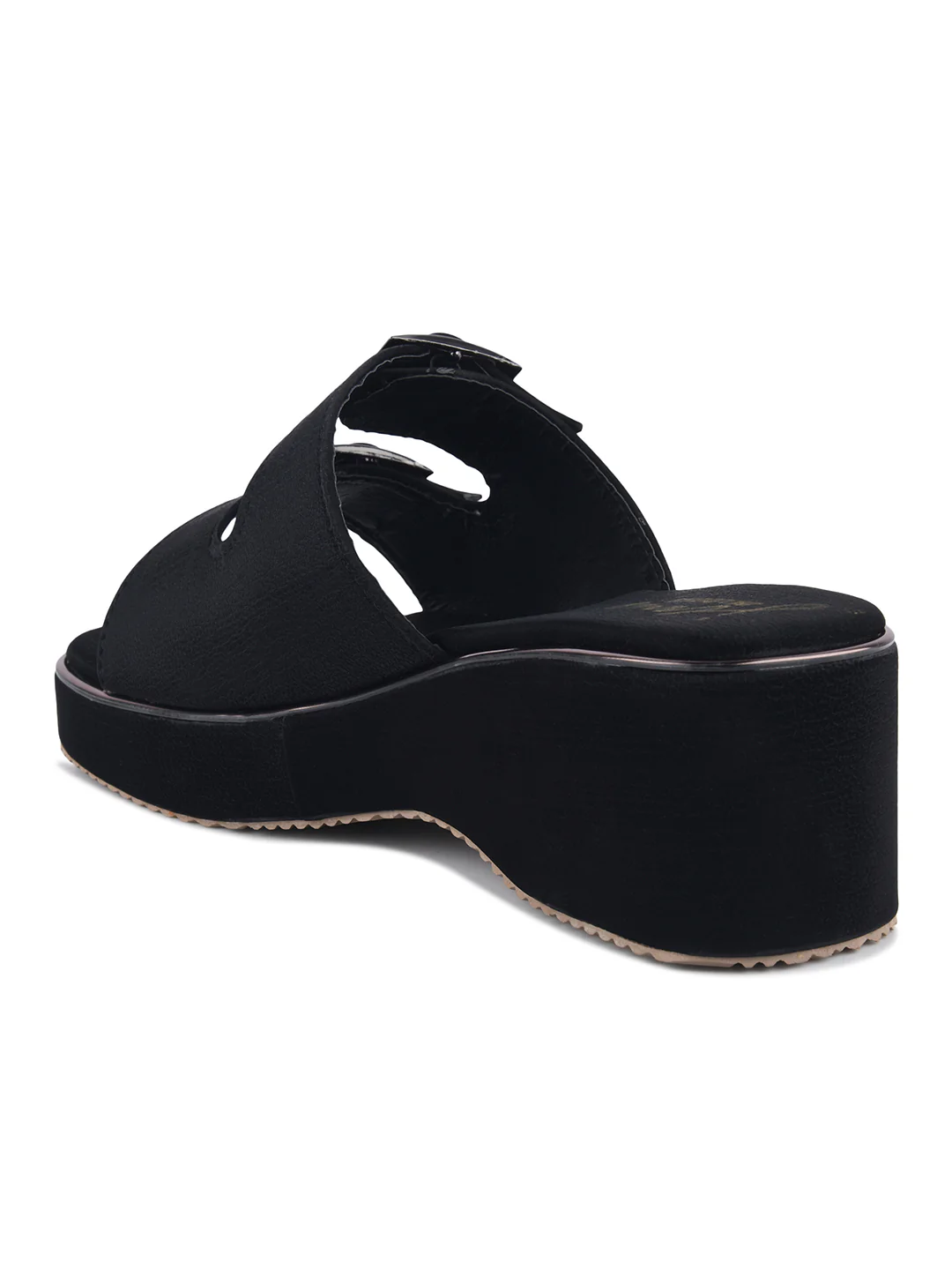 Dual Buckle Wedge Slip-On Sandals - Image 9