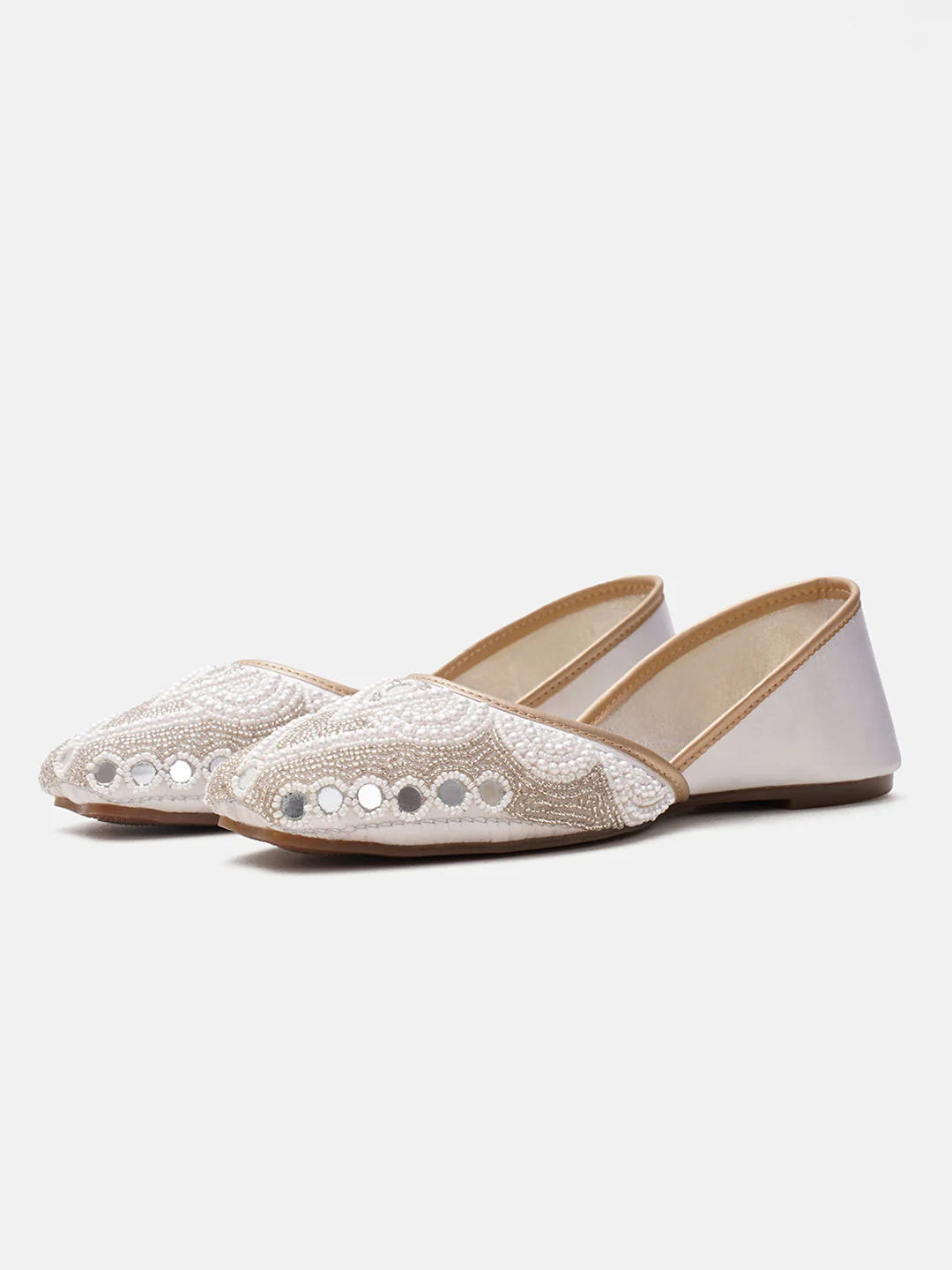 JM Looks Beaded Mirrorwork Festive Jutti - Image 15