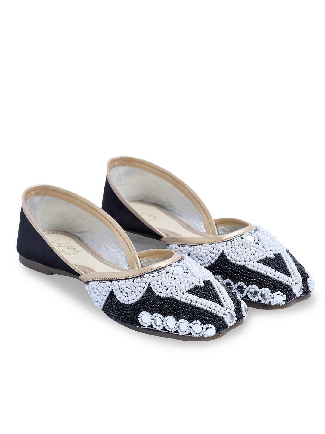 JM Looks Beaded Mirrorwork Festive Jutti - Image 21